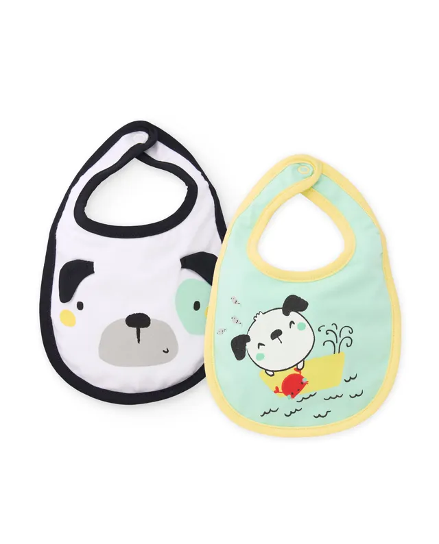 TucTuc Accessori Set 2 Bavaglini Neonato Verde Chiusura Pressione