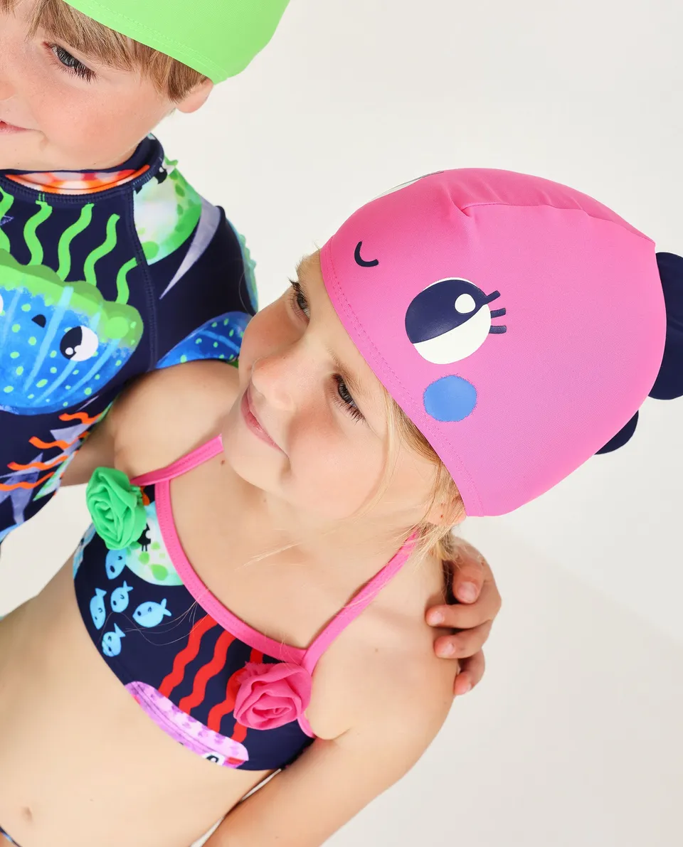 TucTuc Accessori Cuffia Nuoto Bambina Elastica Fucsia
