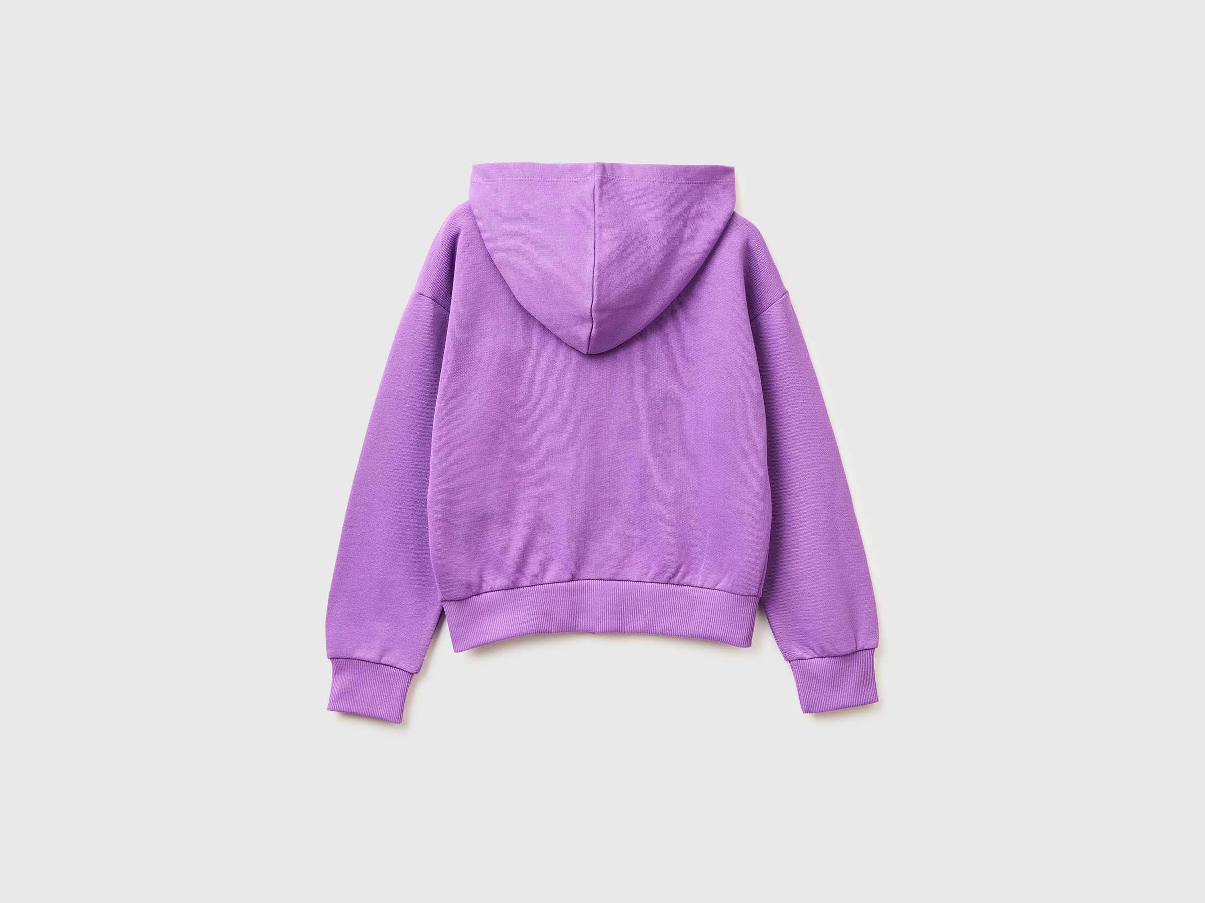 United Colors of Benetton felpa cappuccio zip glitter cotone