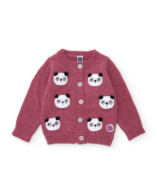 TucTuc Maglioni Giacca bambina viola panda 2 anni