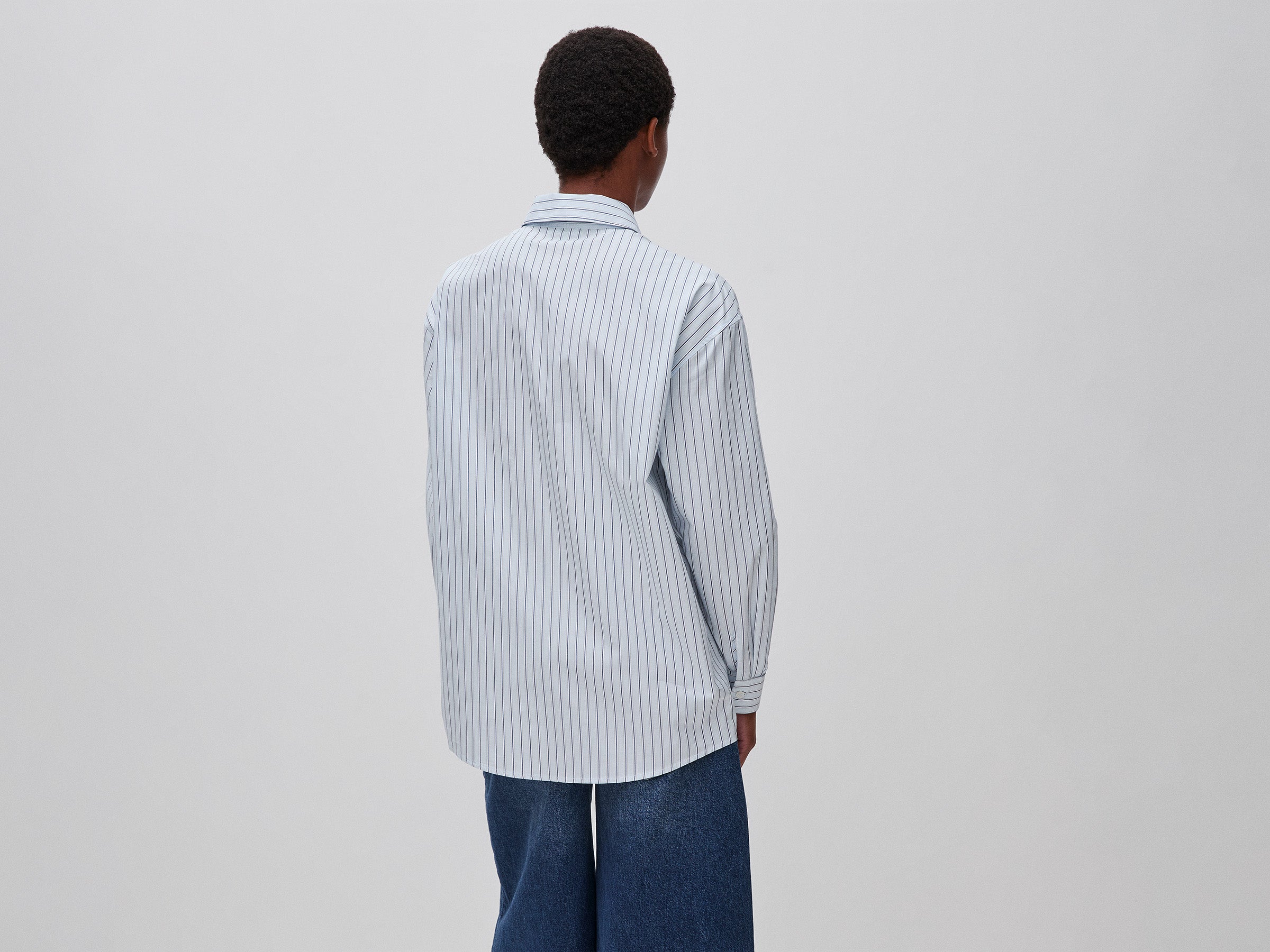 United Colors of Benetton Shirts Camicia Cotone Righe Oversize