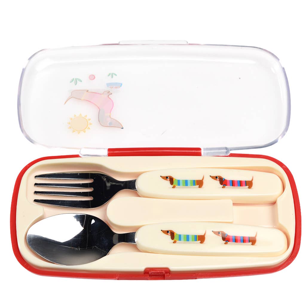 REX LONDON Bassotto Set Posate Bimbi con Custodia