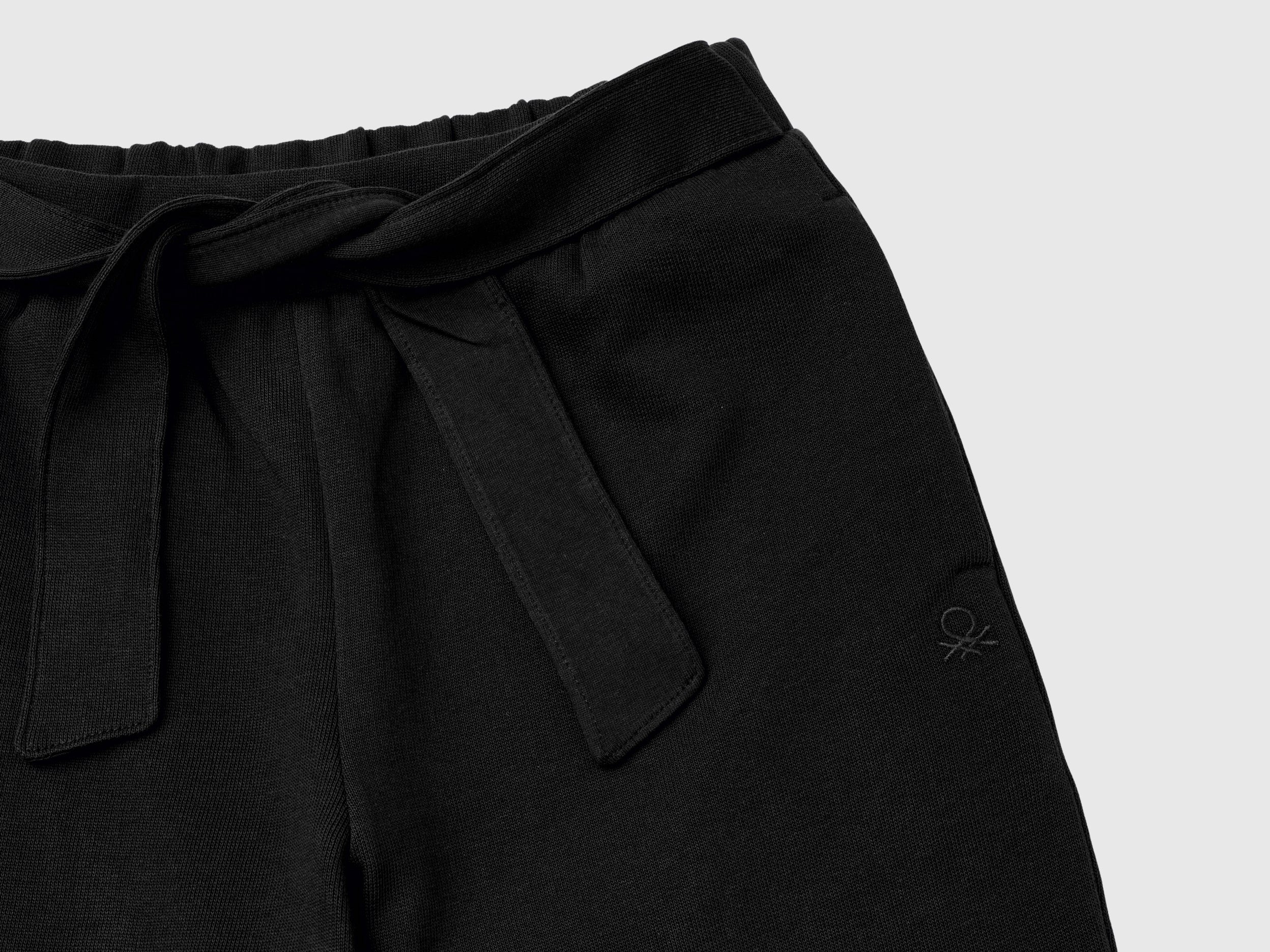 Benetton Sweatpants with sash pantaloni tuta cotone taglia L
