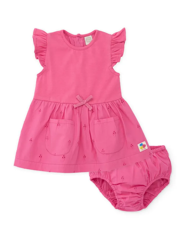 TucTuc Vestiti Vestito Neonato Cotone Rosa con Culotte