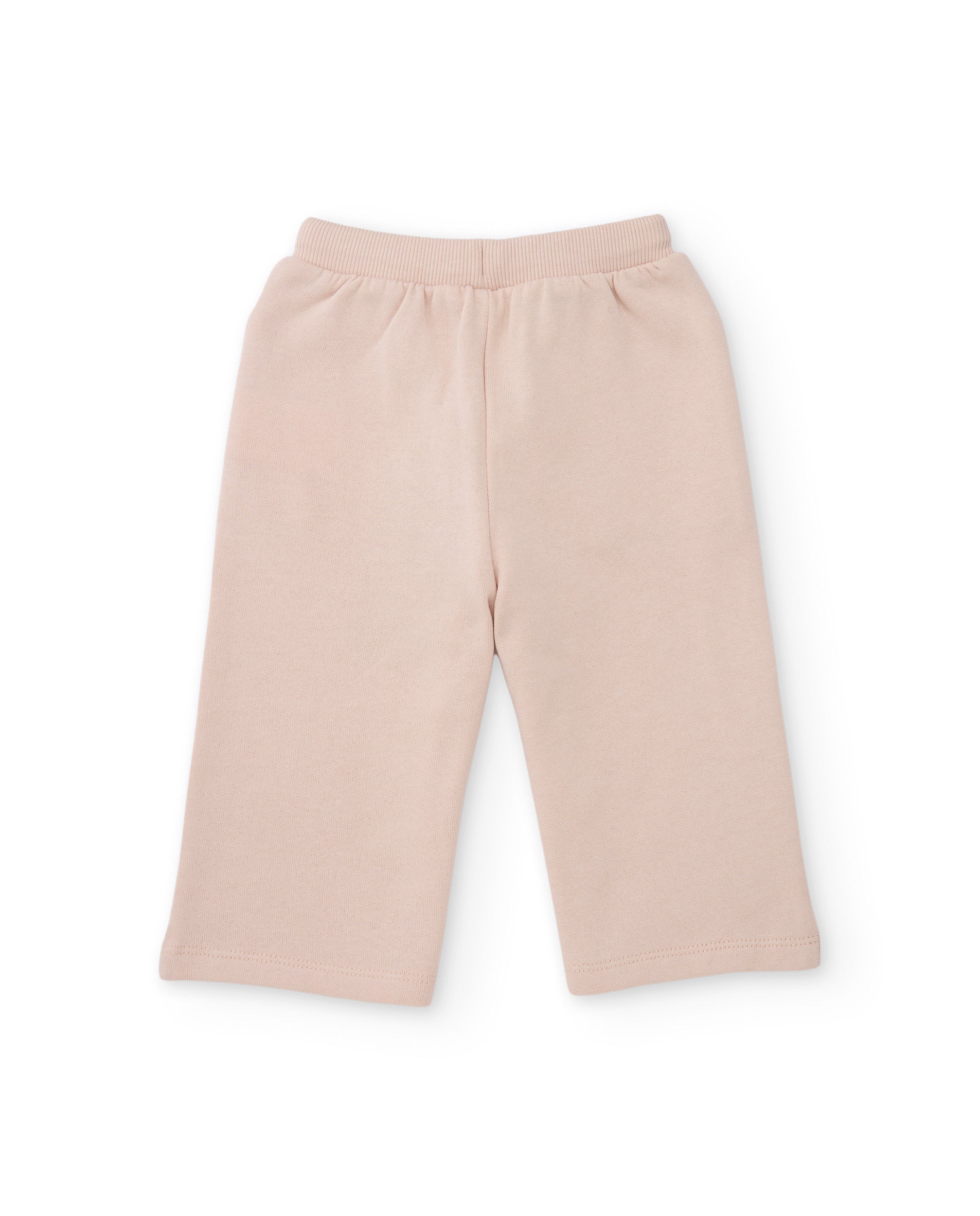 TucTuc Pantaloni Felpa Bambina Beige Ricamo Fiore