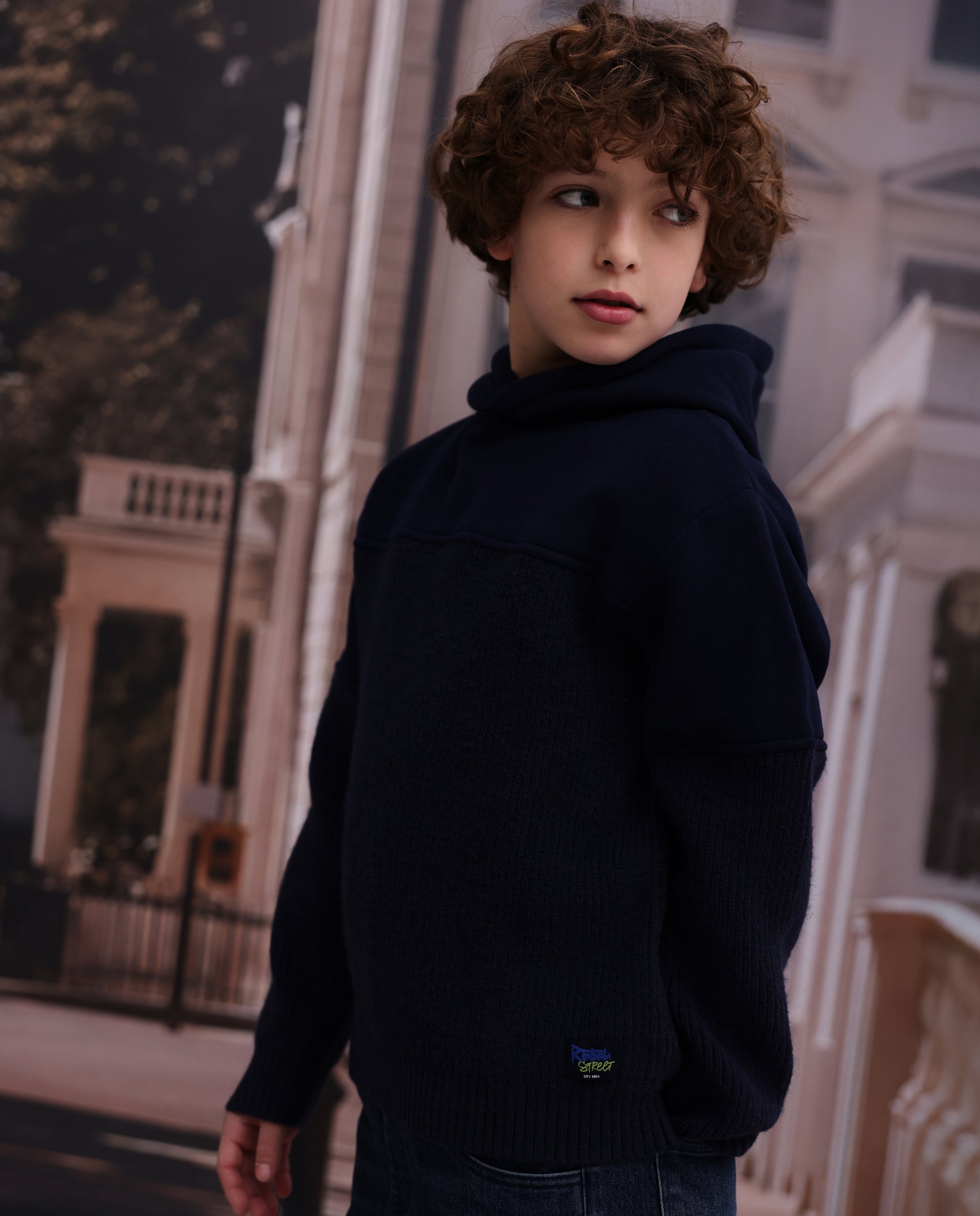 TucTuc Maglioni Maglione bambino cappuccio blu navy