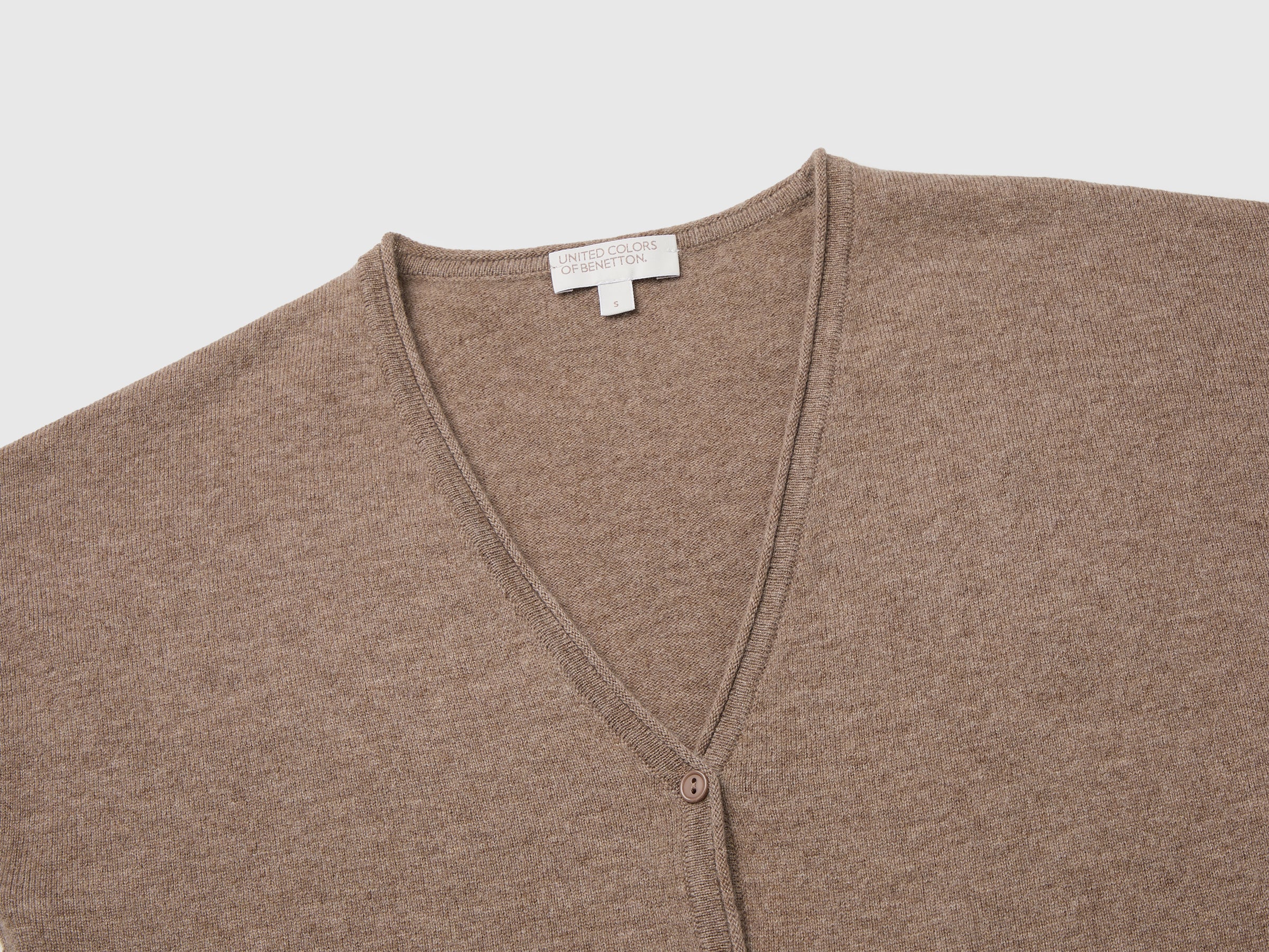 United Colors of Benetton Sweaters Cardigan Lana Cashmere Scollo V