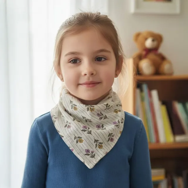 Petite Citrouille Mode Fille Hortense Foulard cotone fiori