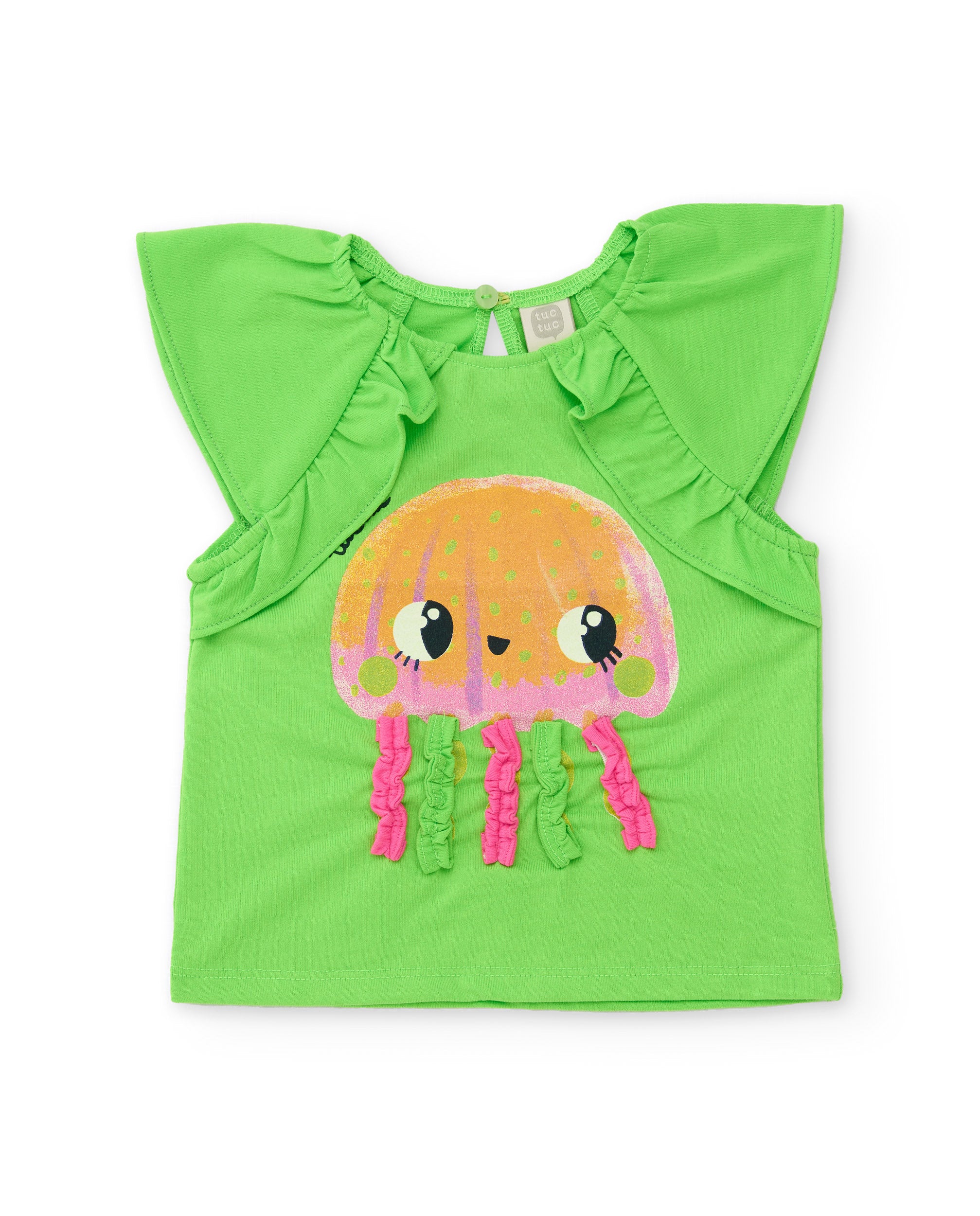 TucTuc Magliette t-shirt bambina verde medusa cotone
