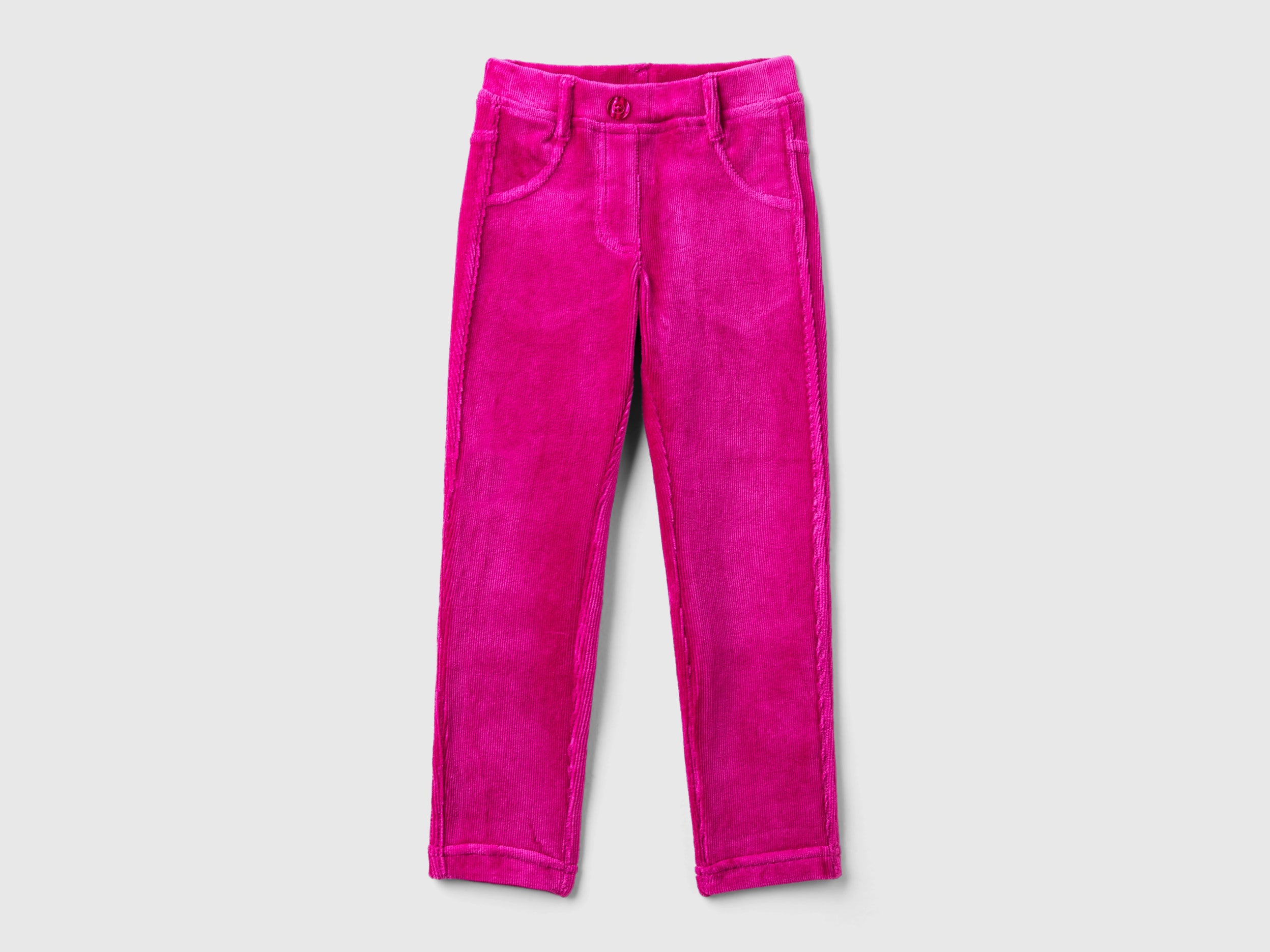 United Colors of Benetton Ribbed pantaloni bimbo ciniglia cotone