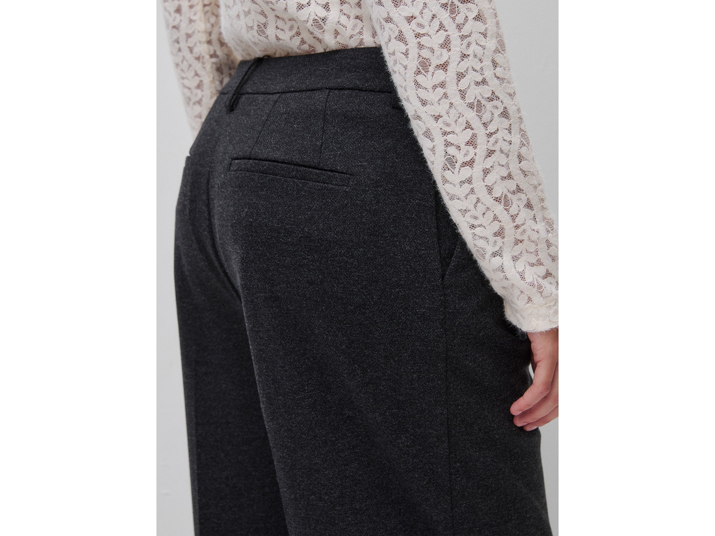 United Colors of Benetton Trousers pantaloni flanella con pieghe