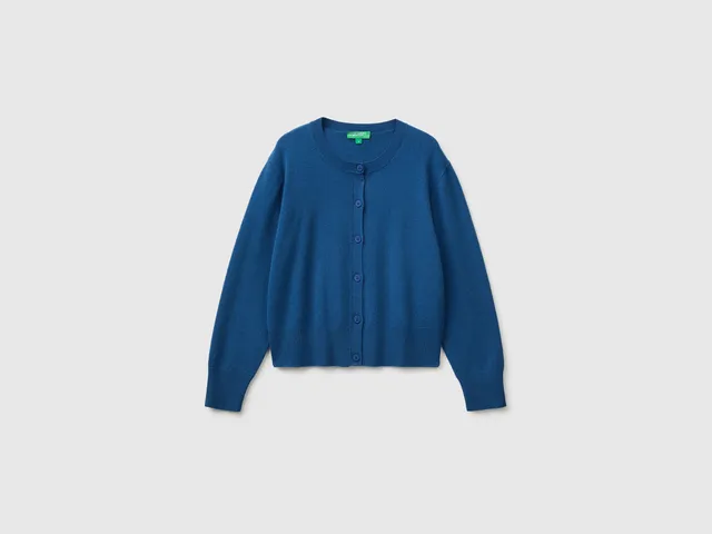 United Colors of Benetton Cardigan Cashmere Lana Donna Girocollo