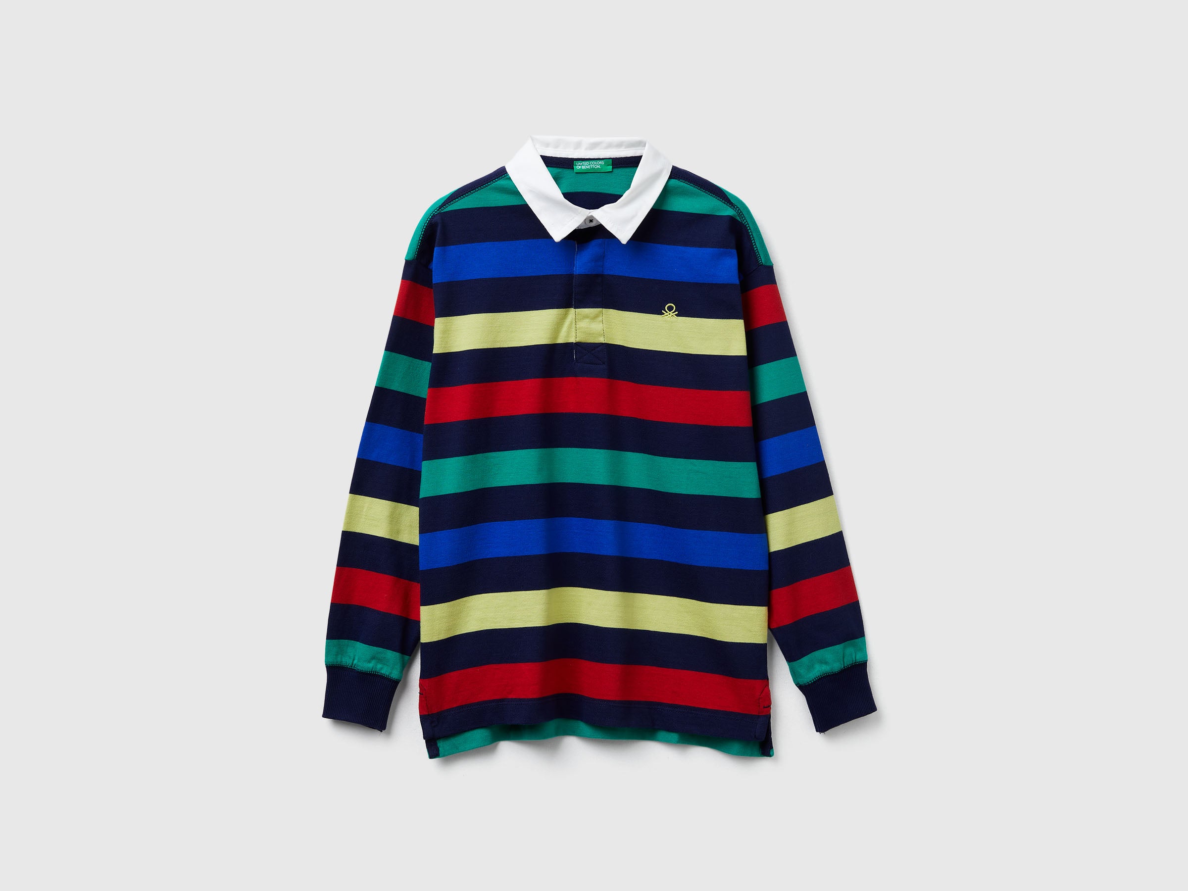 United Colors of Benetton Polos Polo a righe cotone manica lunga