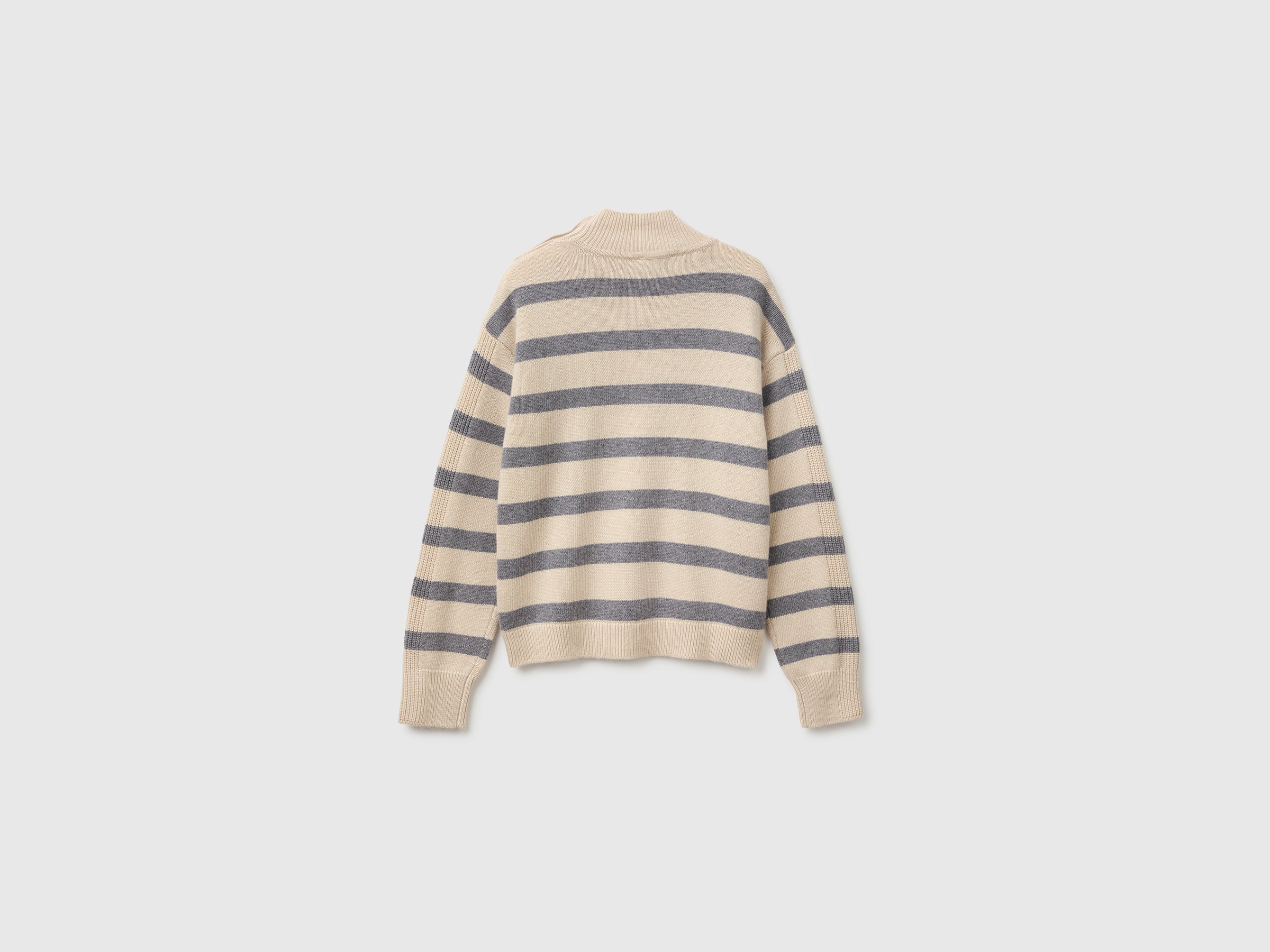 United Colors of Benetton Sweater buttons maglione collo alto lana