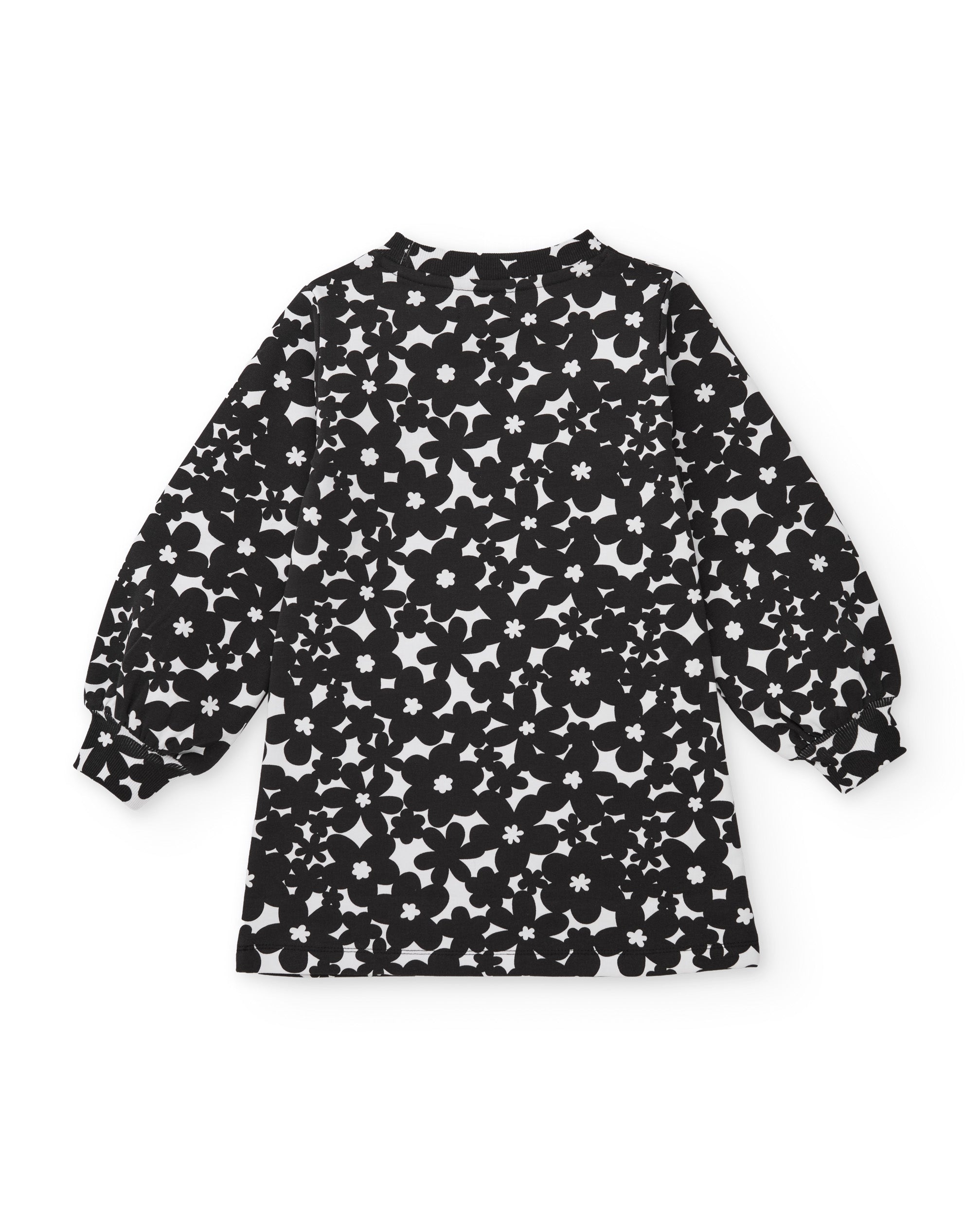TucTuc Vestiti vestito bambina nero felpa floreale