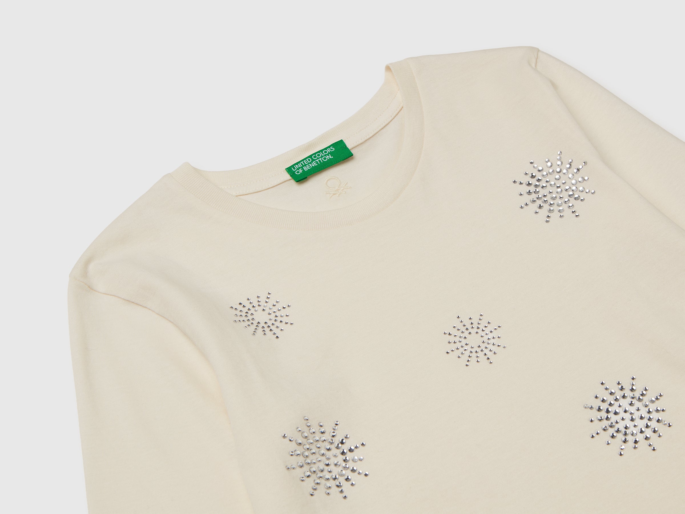 United Colors of Benetton T-Shirts T-shirt strass cotone bio M