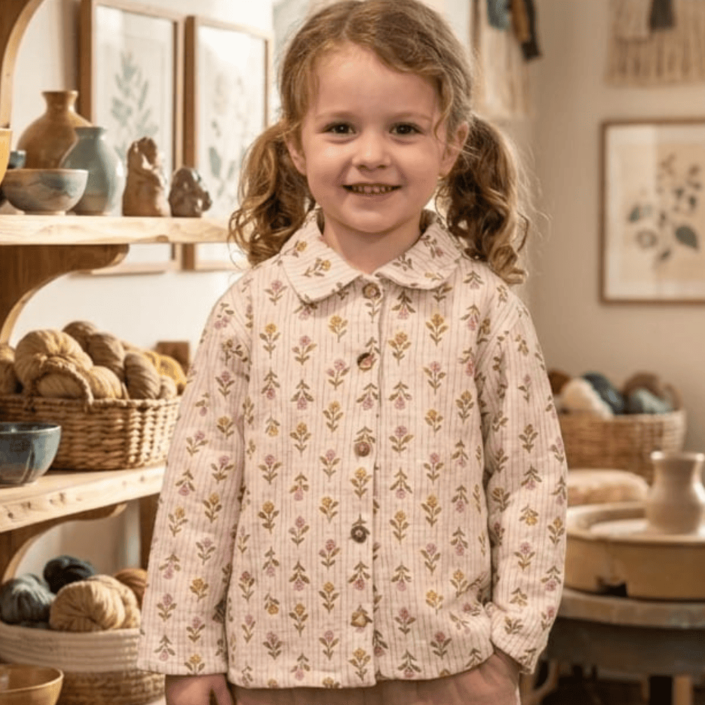 Petite Citrouille Hortense camicetta bambina garza cotone fiori