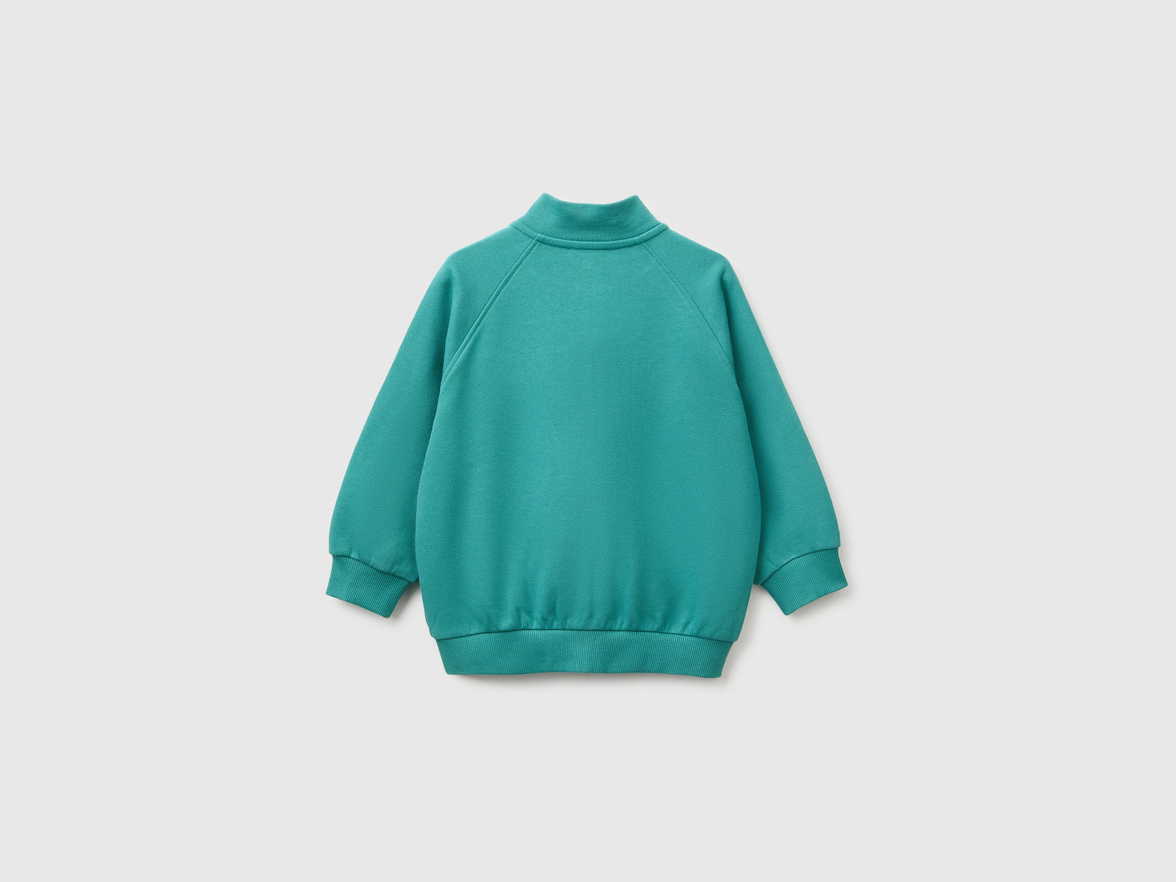 United Colors of Benetton Sweatshirts felpa zip logo 82 cotone bio