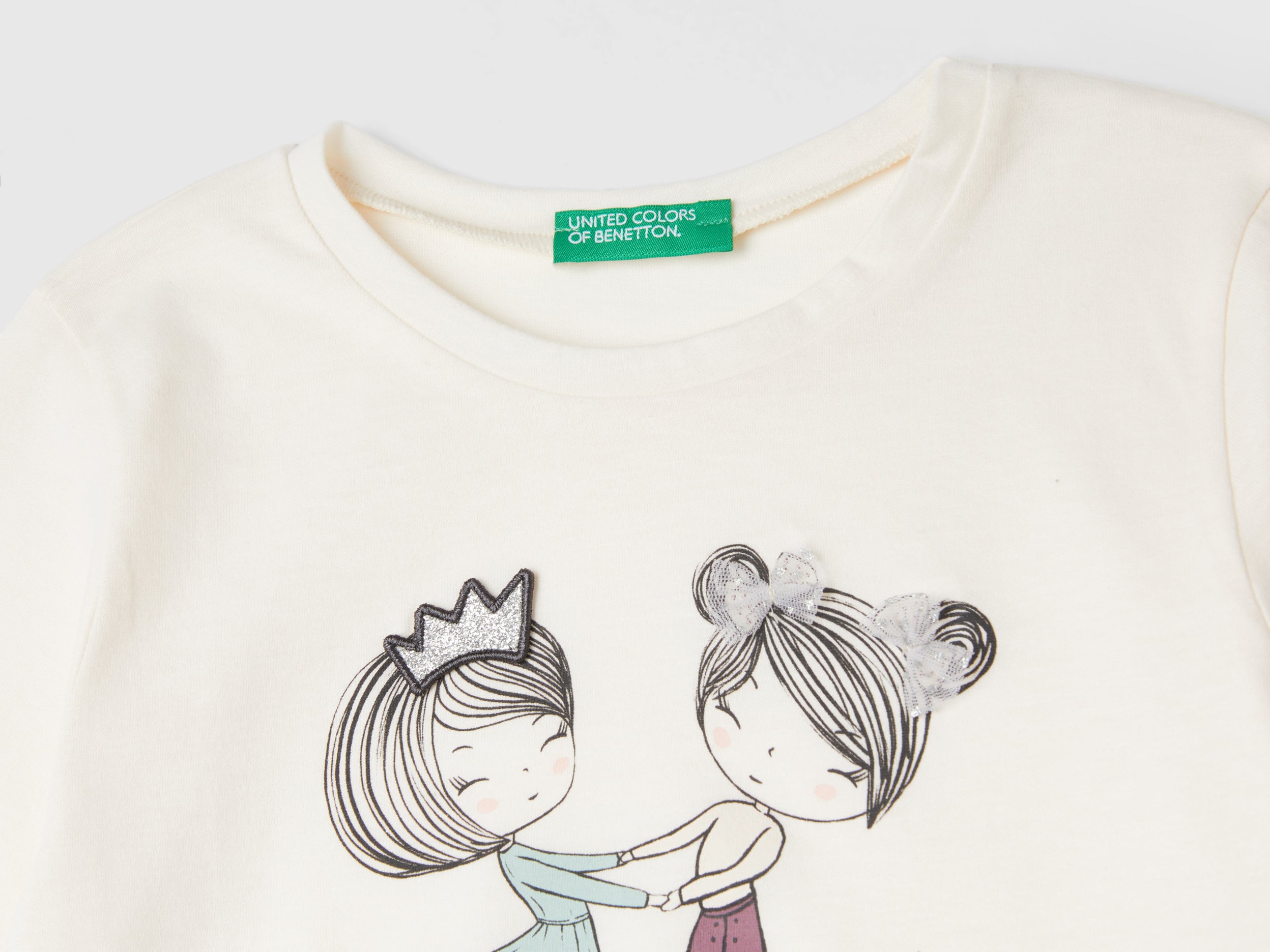 Benetton T-Shirts T-shirt stampa tulle cotone bio taglia 104