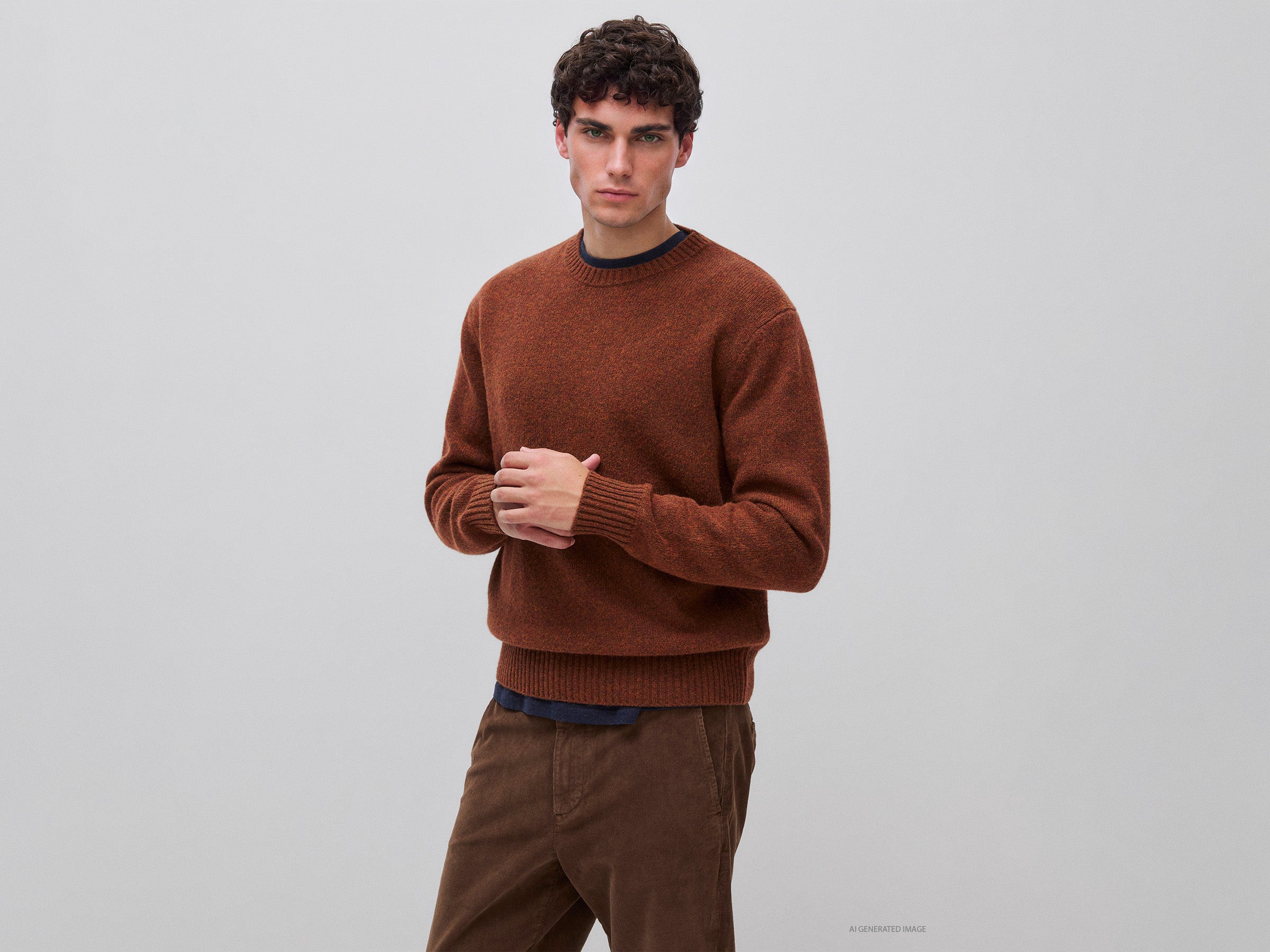 United Colors of Benetton Shetland Maglione Taglia S 100% Lana