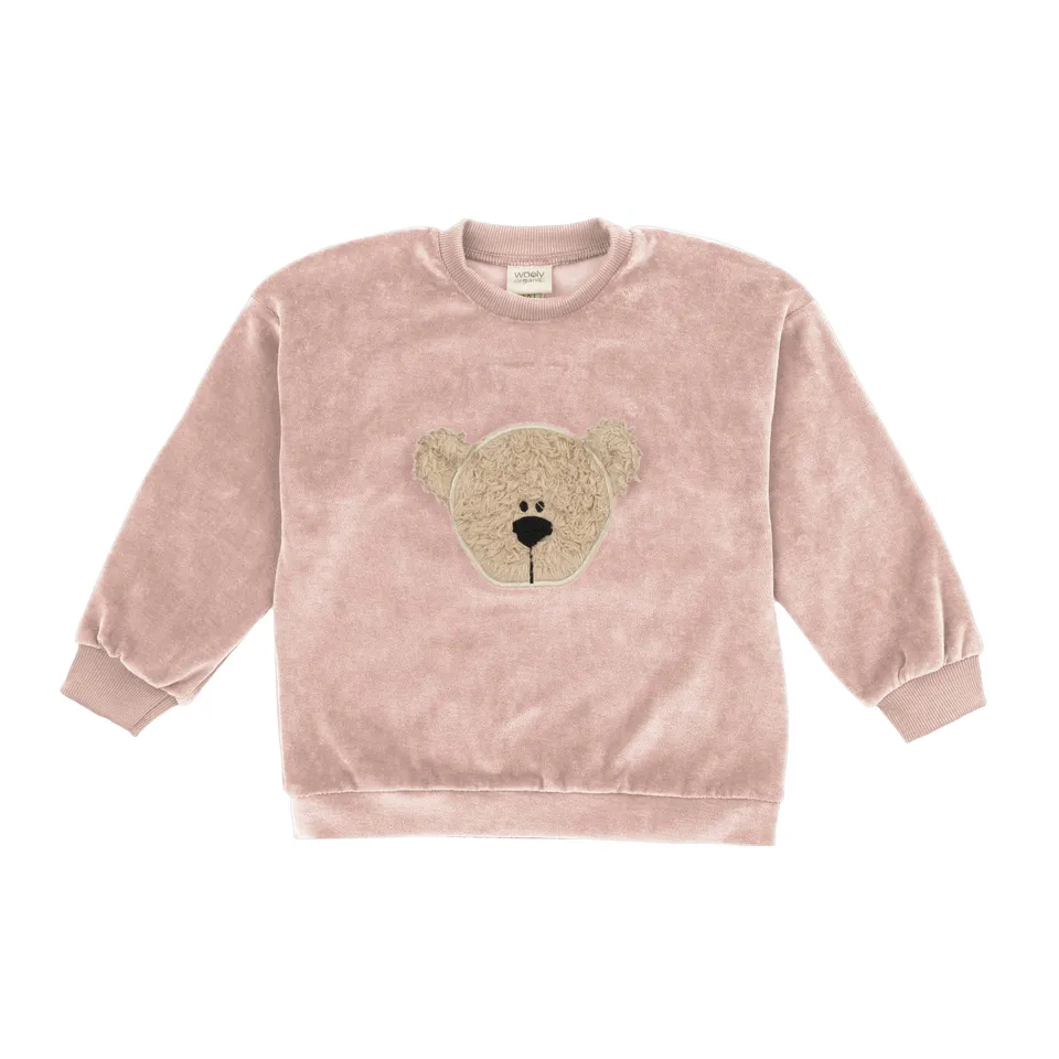 Woolly Organic Velour Felpa Bambino Ricamata Cotone