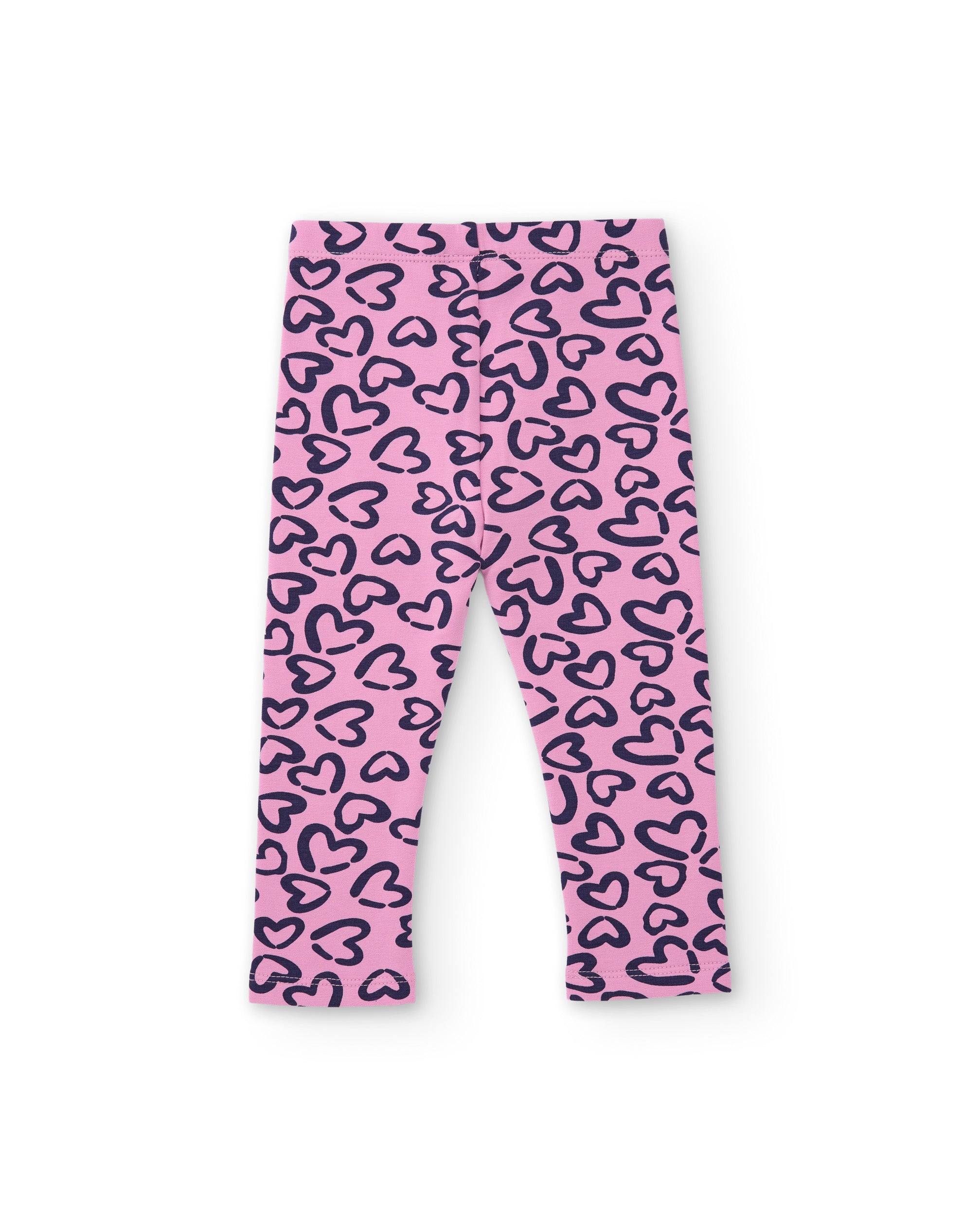 TucTuc Leggings felpa bambina rosa cuori elasticizzati