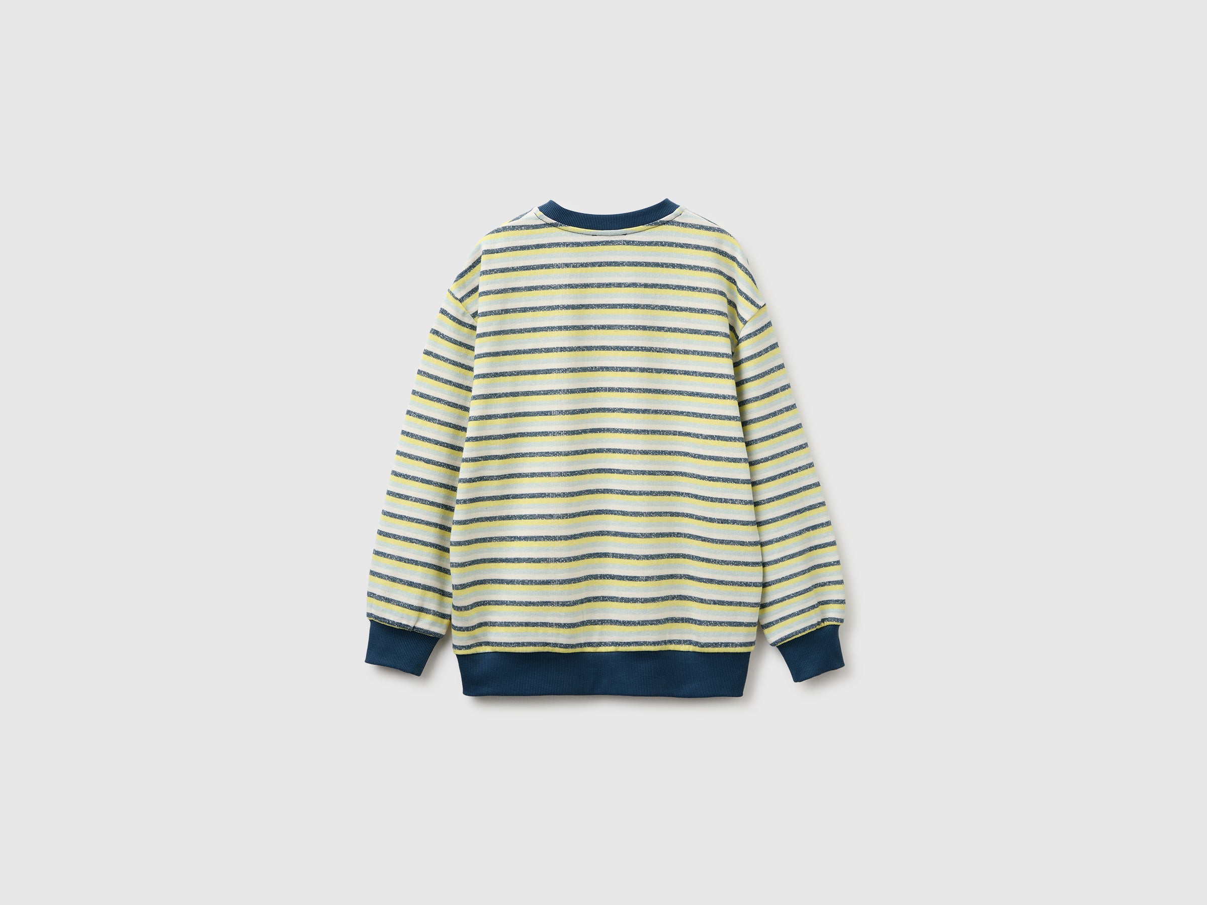 United Colors of Benetton Oversized felpa a righe ricamo