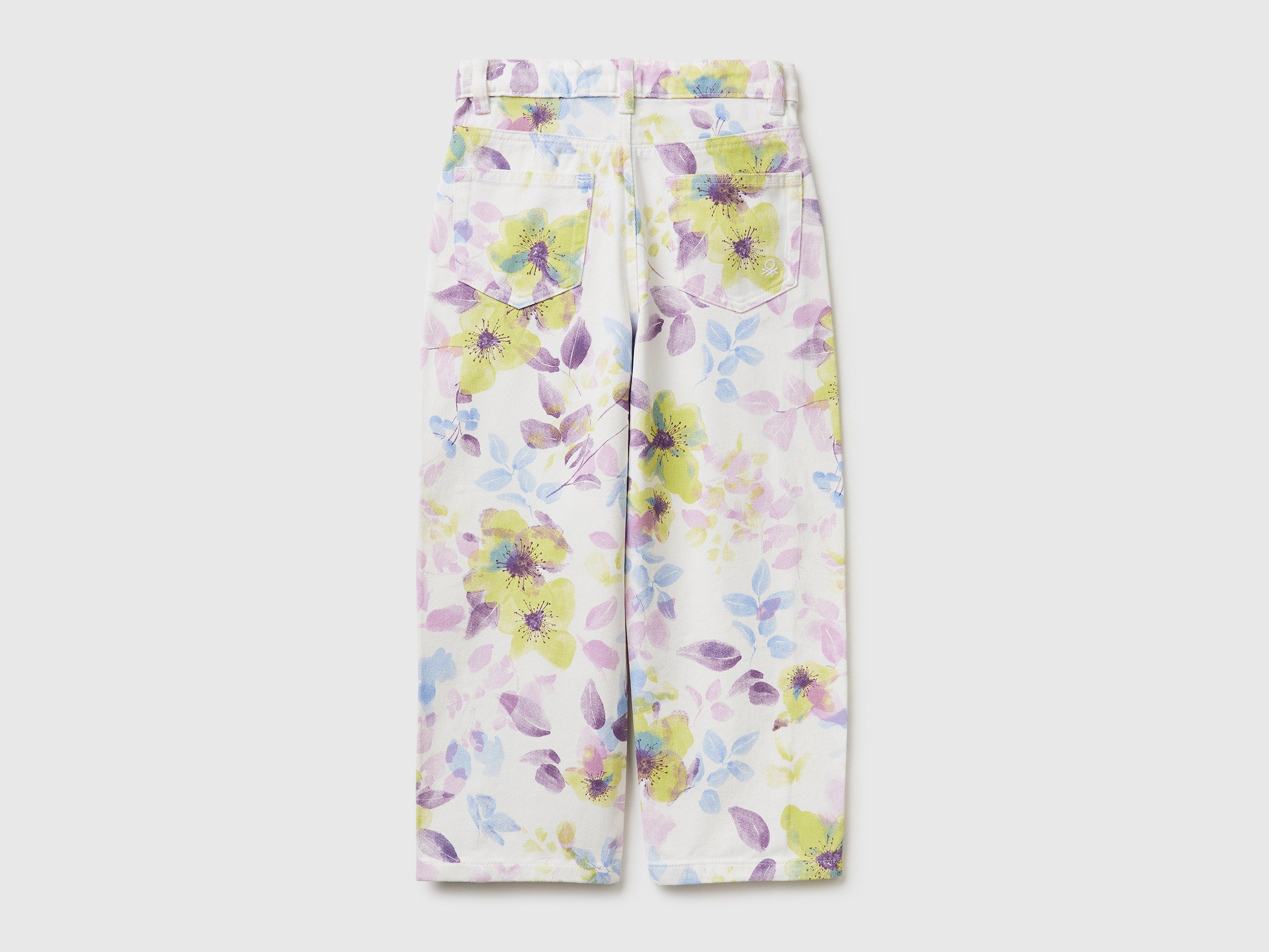 United Colors of Benetton Pantaloni Baggy Fiori Cotone M
