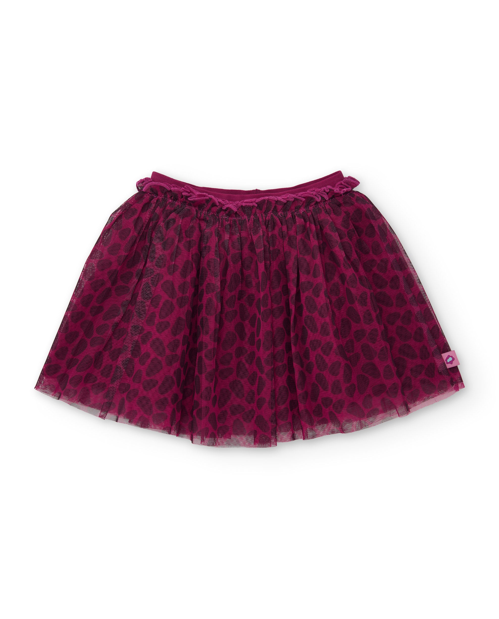 TucTuc Geo-Logic Gonna Bambina Bordeaux Tulle Animalier