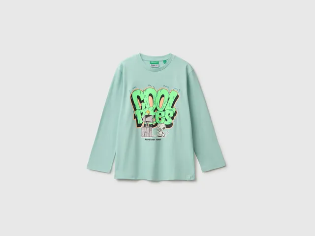 United Colors of Benetton T-Shirts T-shirt Peanuts cotone manica lunga