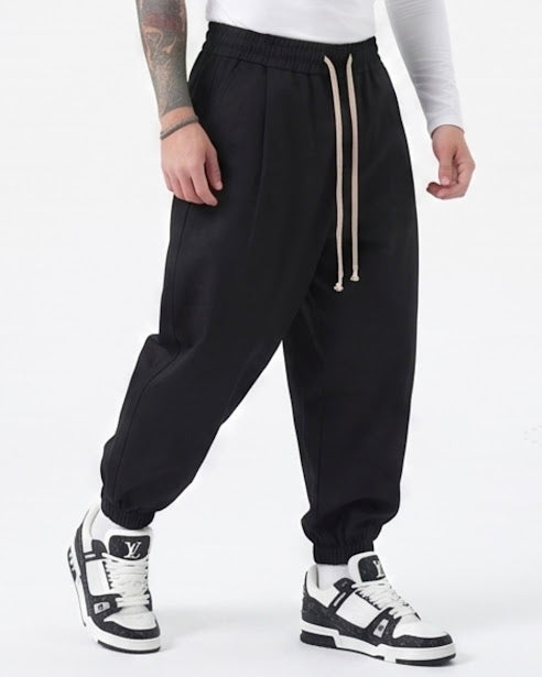 Sottosopra pantalaccio cotone balloon pantalone nero duca homme