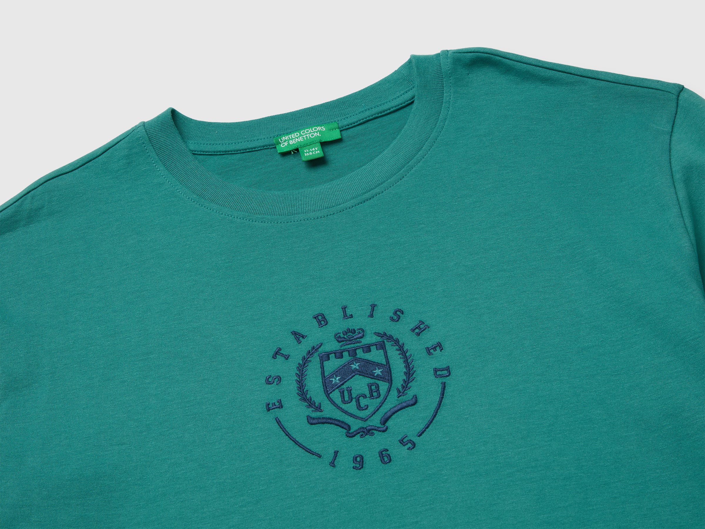 United Colors of Benetton T-shirt print embroidery maglietta cotone bio