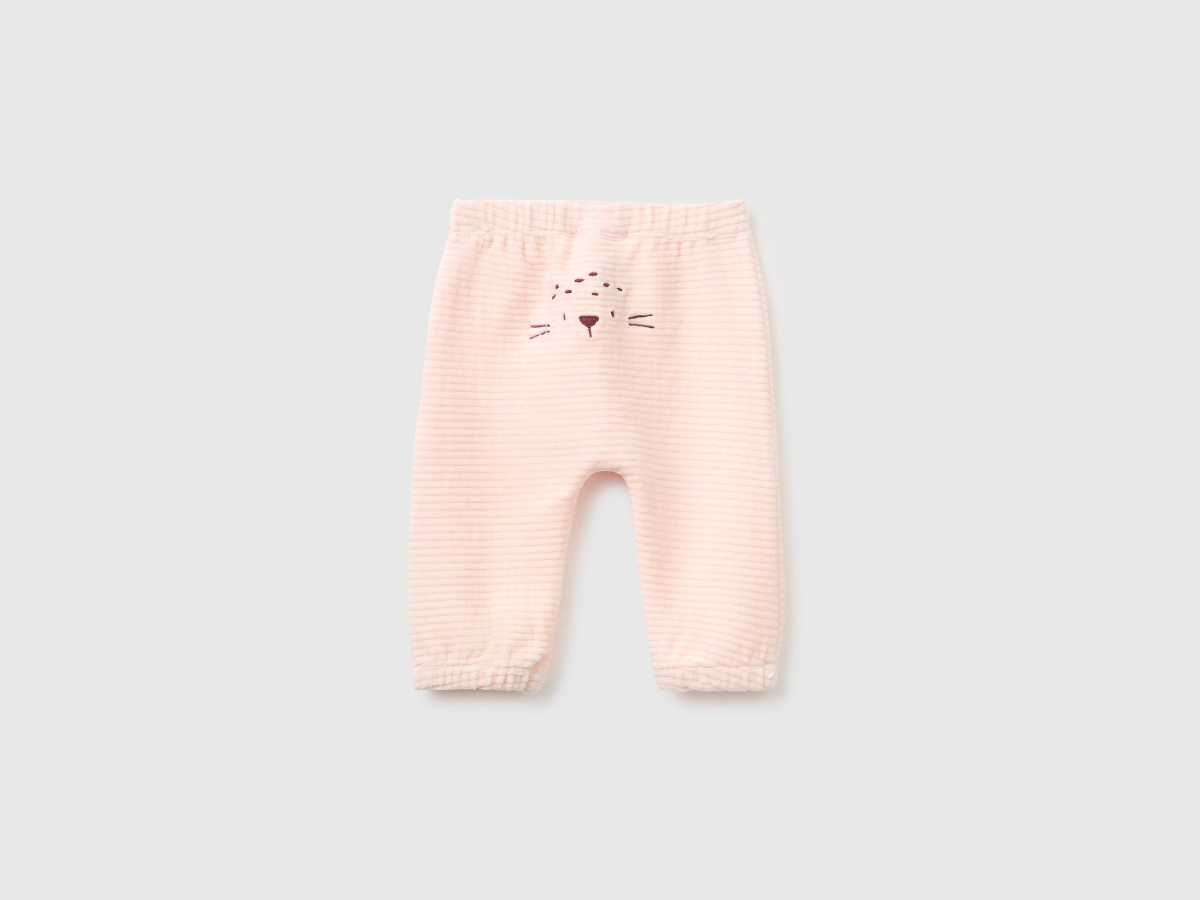 United Colors of Benetton pantaloni ciniglia neonato ricamo