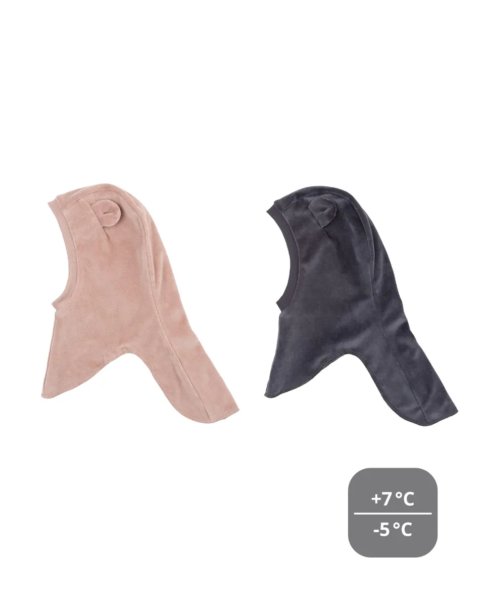 Woolly Organic Velour Balaclava cappello neonato merino