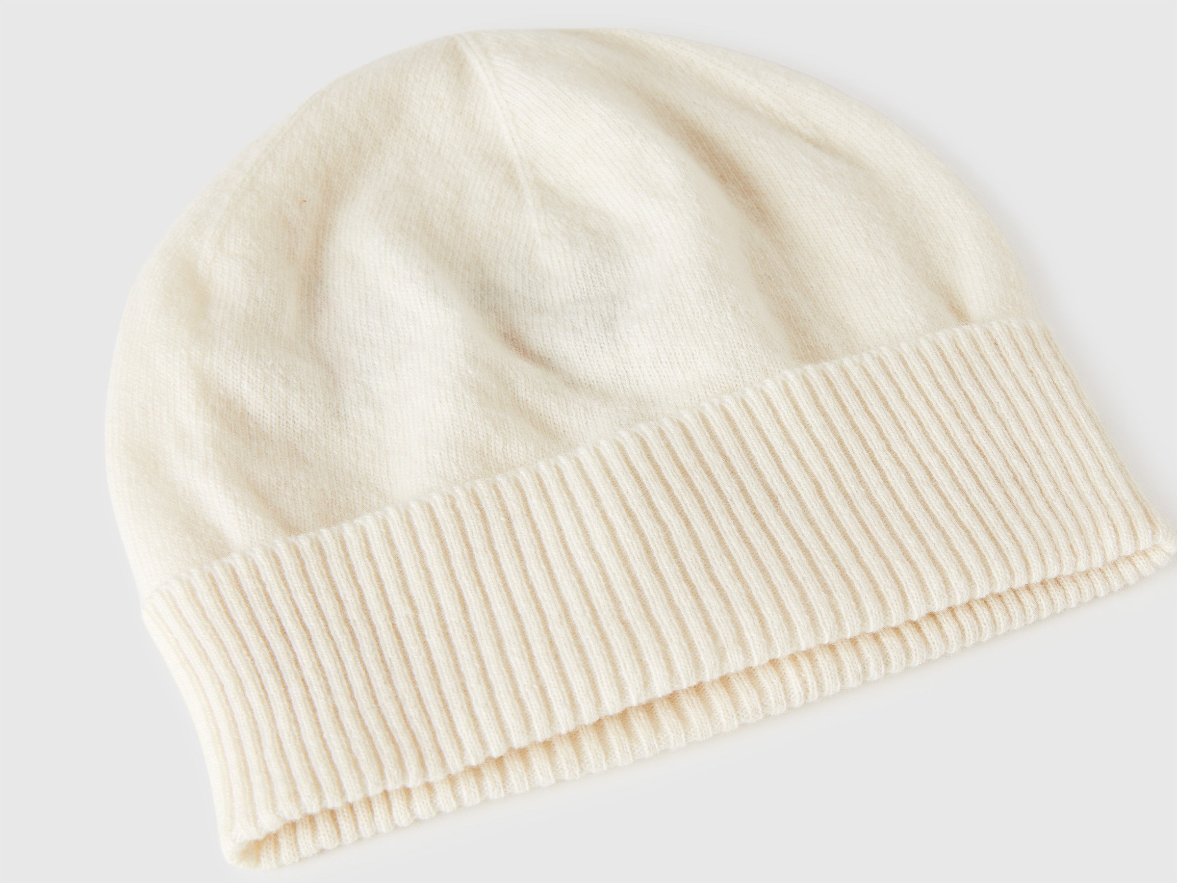 United Colors of Benetton Cappello lana merino crema OS