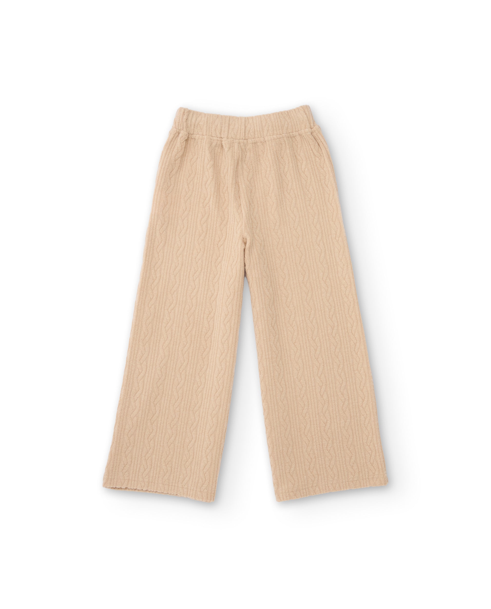 TucTuc Pantaloni Tricot Bambina Beige Gamba Larga 4-16 Anni