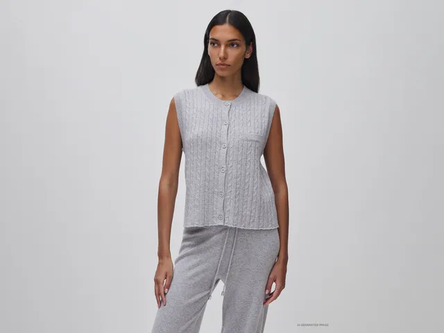 United Colors of Benetton gilet trecce lana cashmere