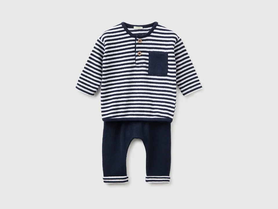 United Colors of Benetton completino neonato righe cotone 68
