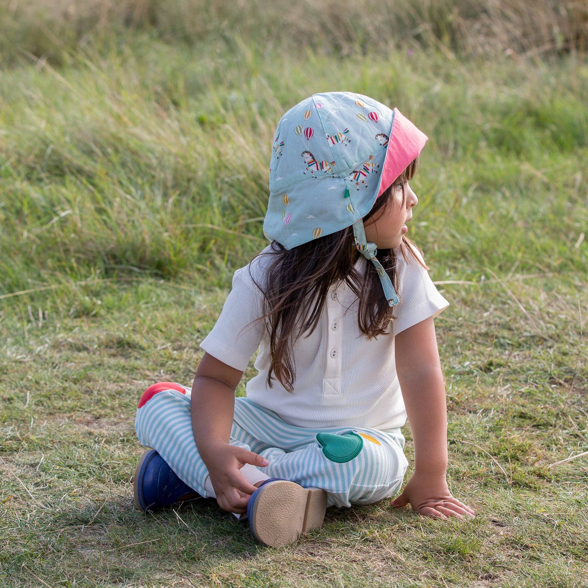 Little Green Radicals cappello sole cavallo cotone bio 0-6 mesi