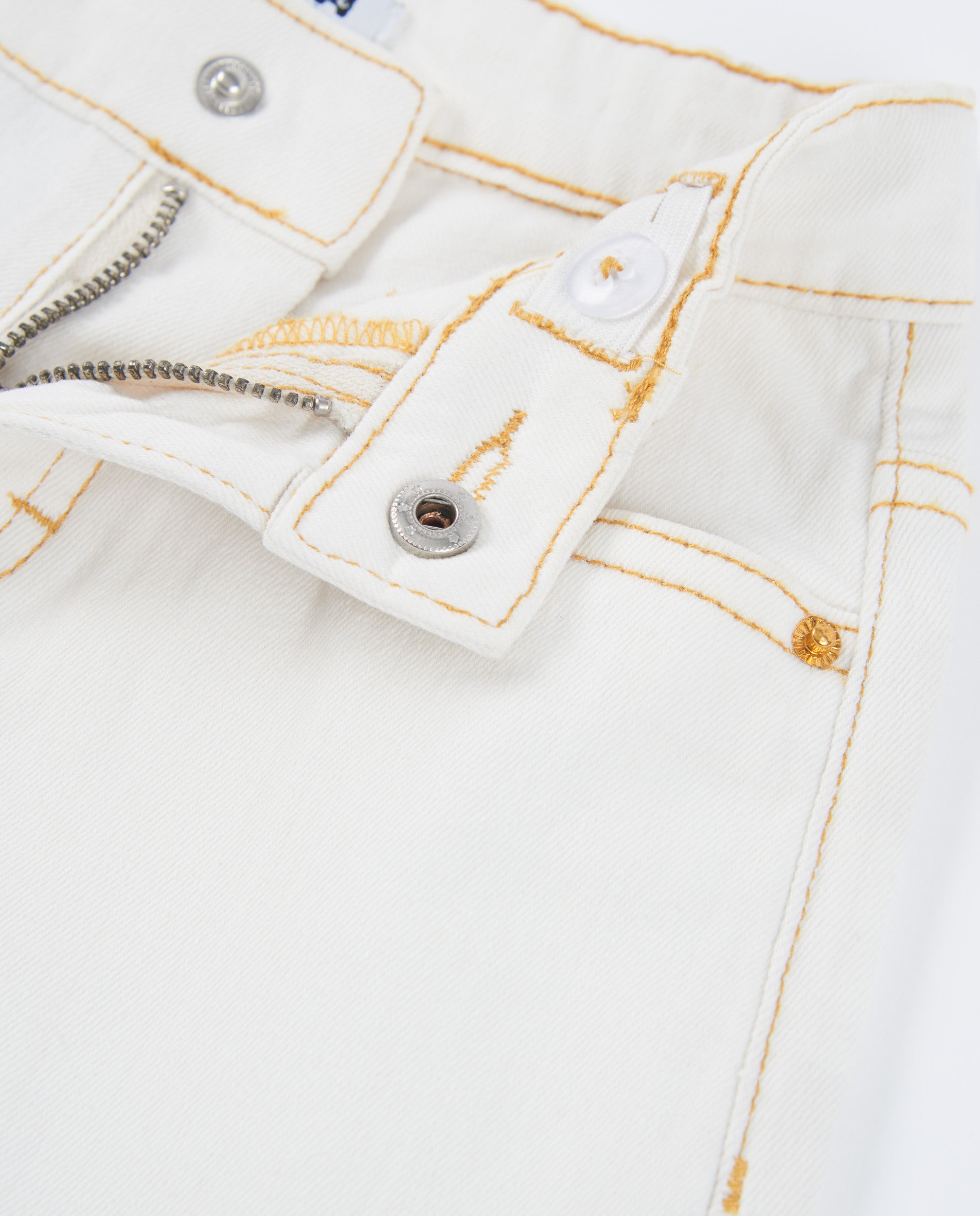 TucTuc Pantaloni jeans bambina bianco gamba larga