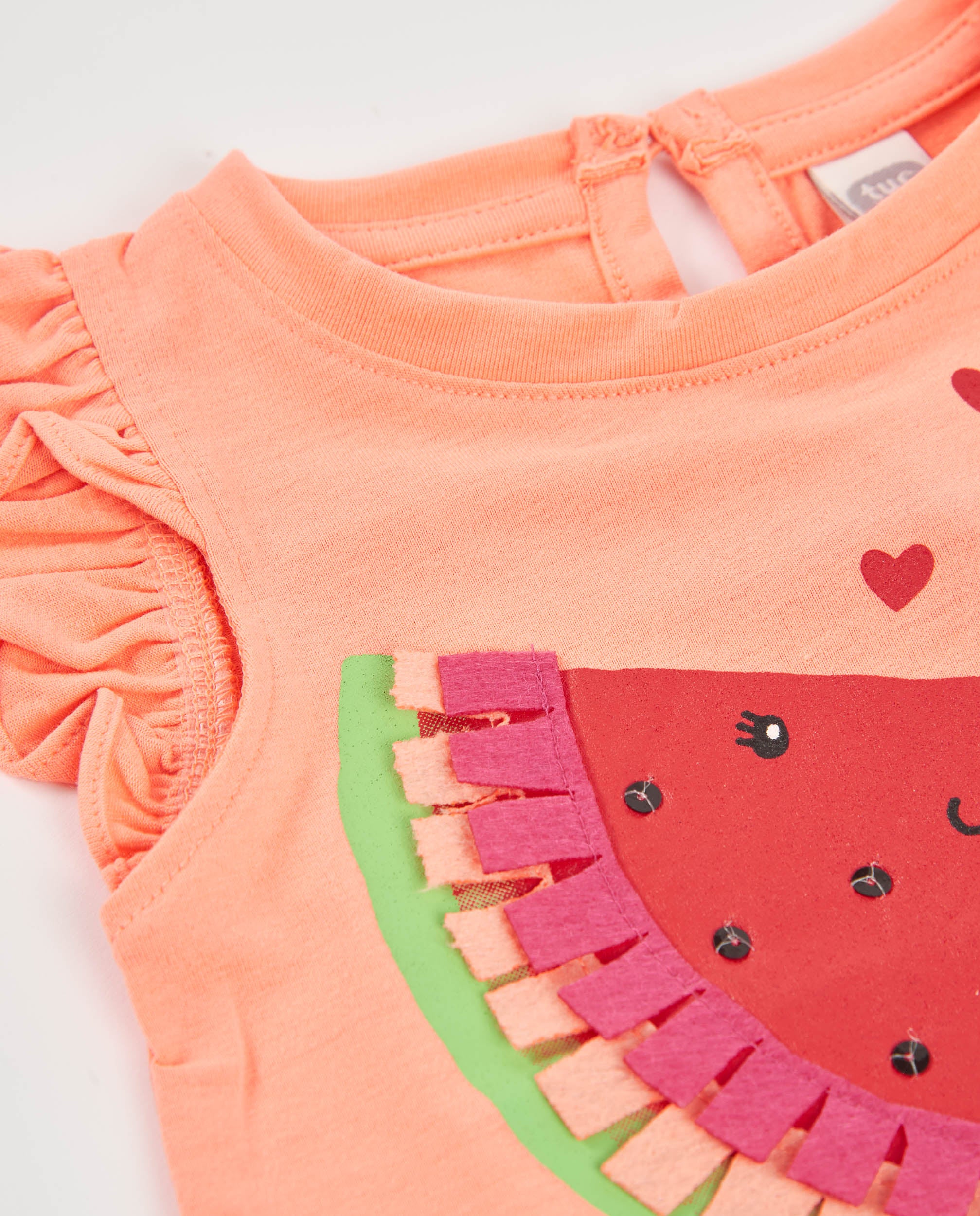 TucTuc Magliette T-shirt bambina arancione anguria brillanti
