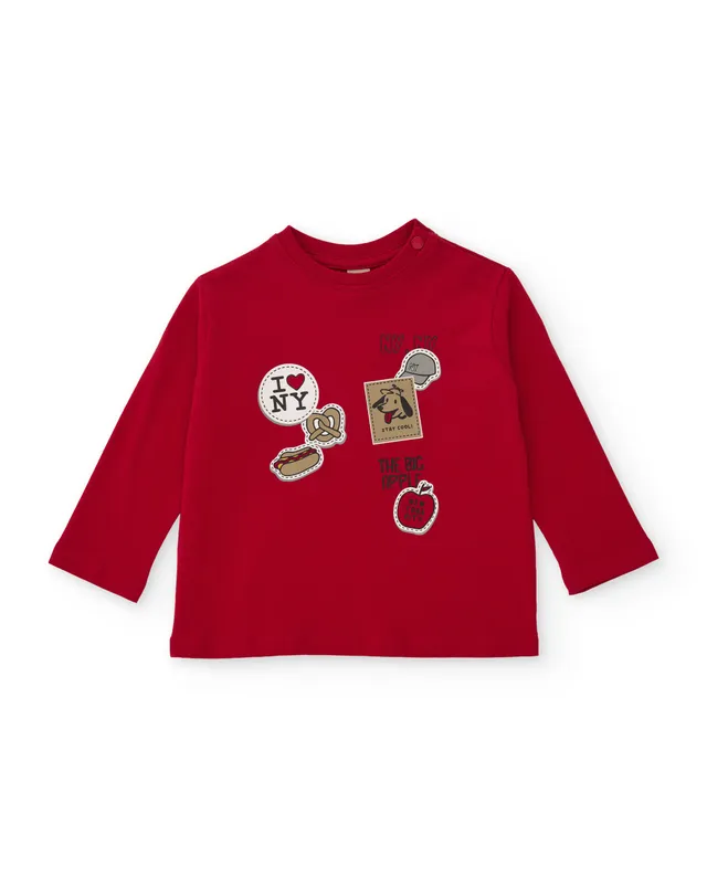 TucTuc Magliette Hot Dog Maglia Bambino Rossa Cotone