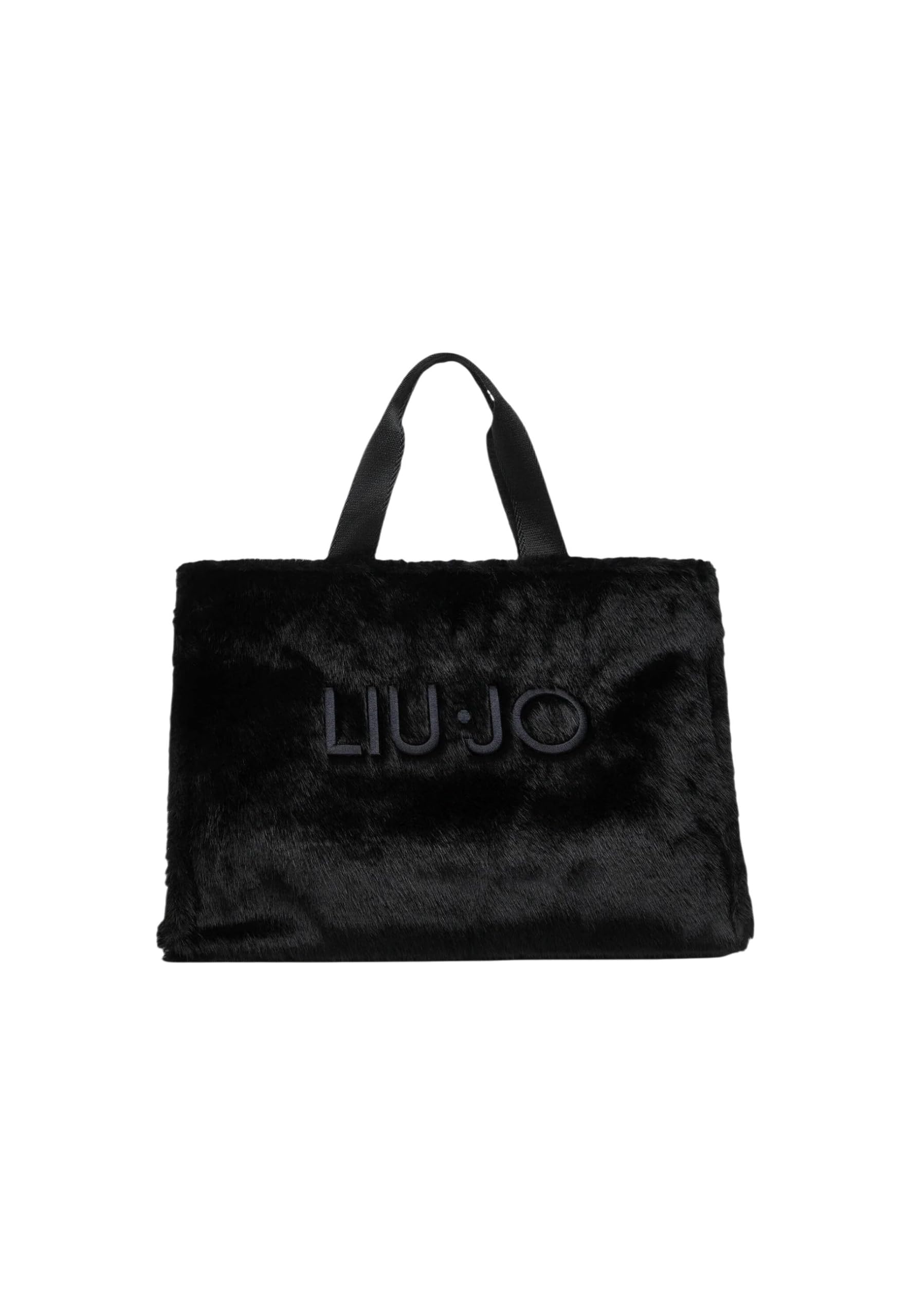 Liu Jo Borse Shopper Fake Fur Tote Bag Nera
