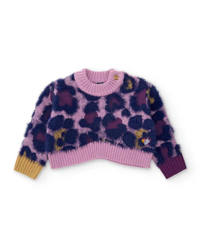 TucTuc Maglioni Maglione bambina animalier rosa tessuto caldo