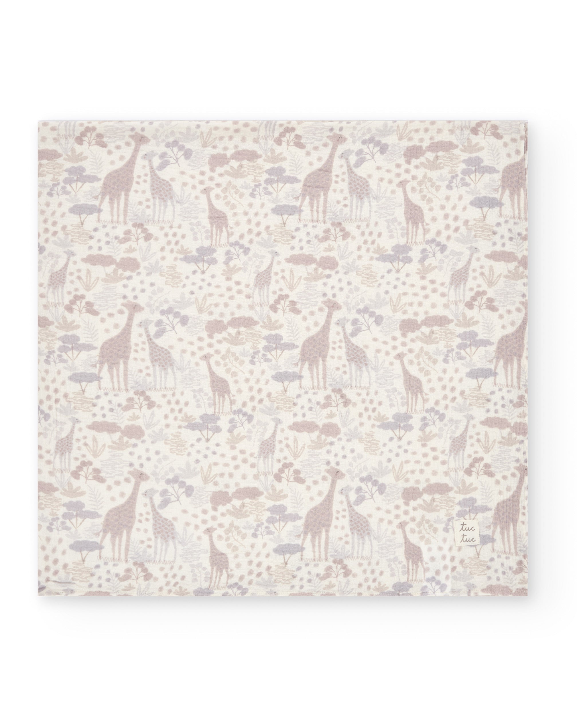 TucTuc Puericultura giraffe mussola neonato beige cotone 120x120