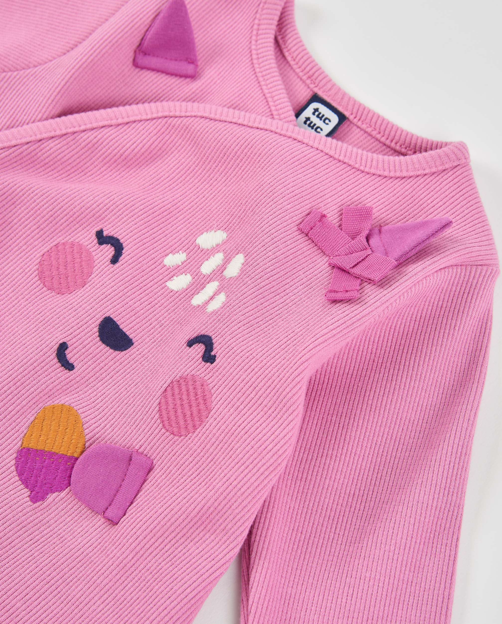 TucTuc Completi Completo Neonato Maglia Rosa con Piedini