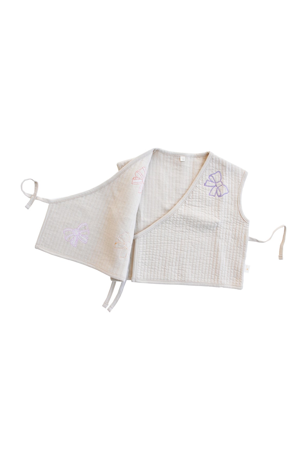 Miela Kids gilet fiocchi trapuntato mamma figlia cotone