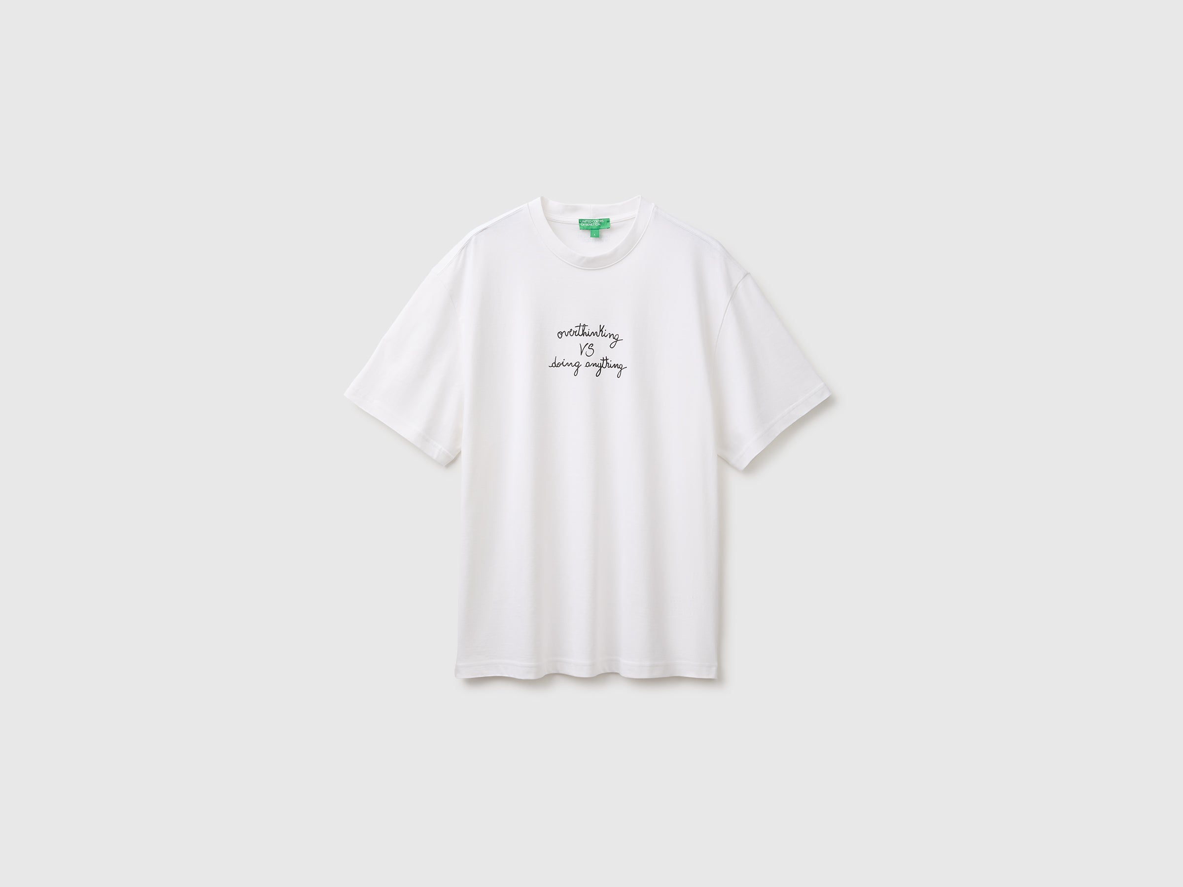 Benetton T-Shirt Stampa Cotone Biologico Manica Corta