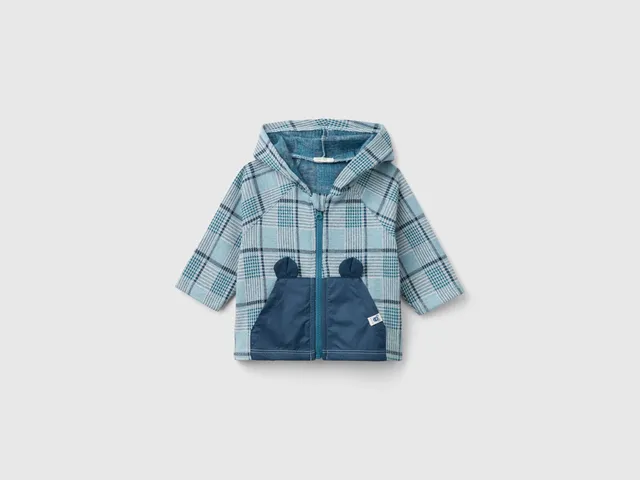 United Colors of Benetton Sweatshirts Felpa Cappuccio Jacquard Zip