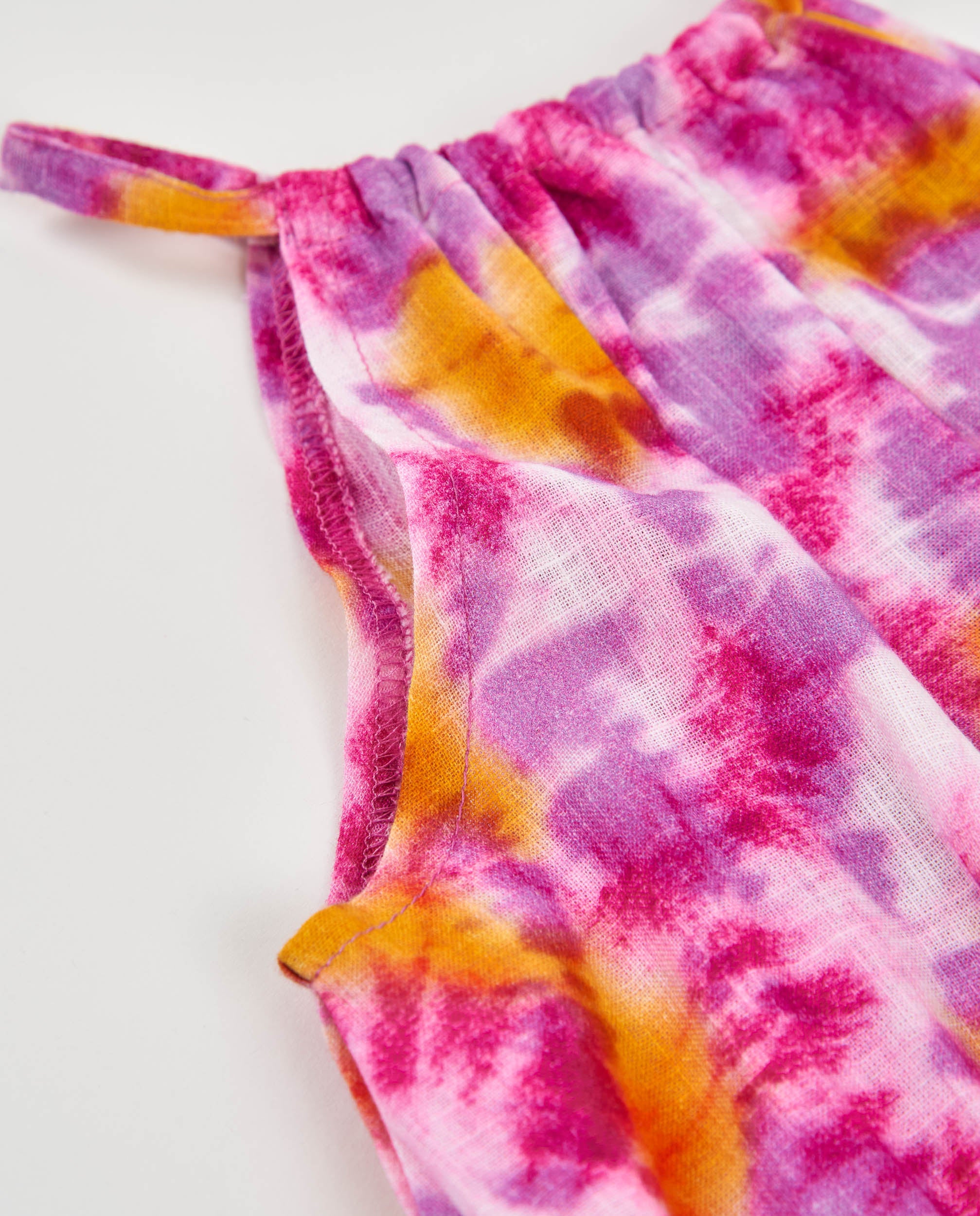 TucTuc Vestiti Vestito Bimba Fucsia Tie-Dye Volant
